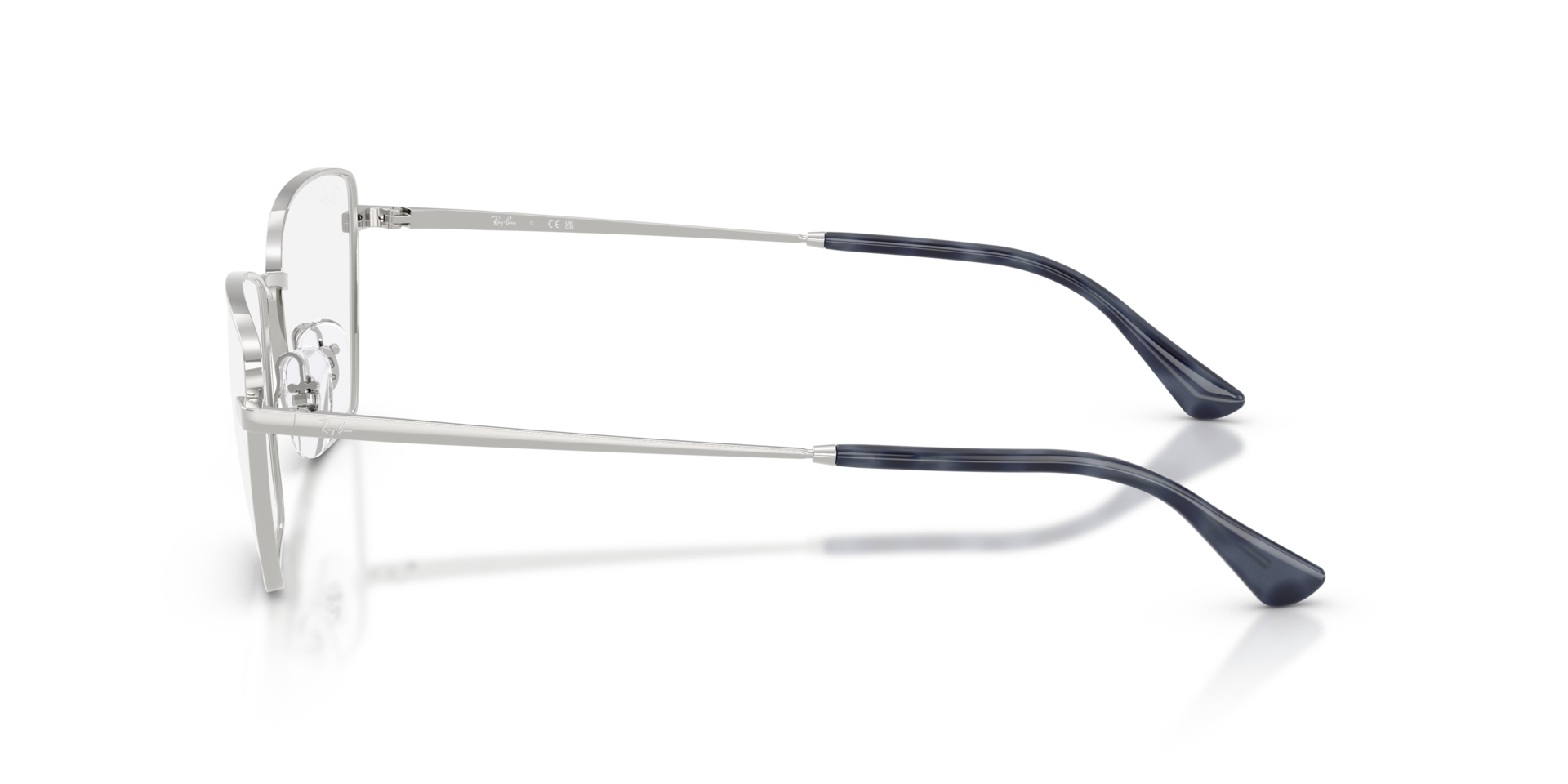 RB6552 Silber MetallEyeglass Frames von B24, Seitenansicht