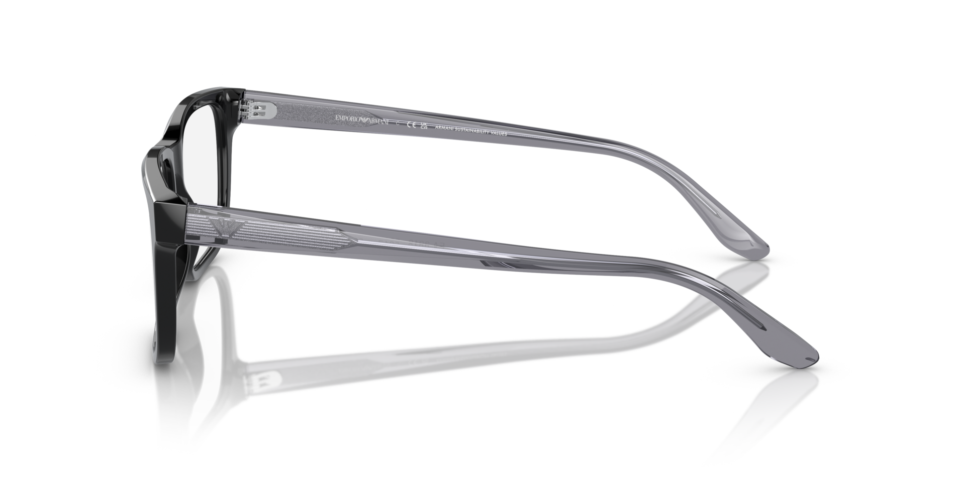 EA3218 Schwarz AcetatEyeglass Frames von B24, Seitenansicht
