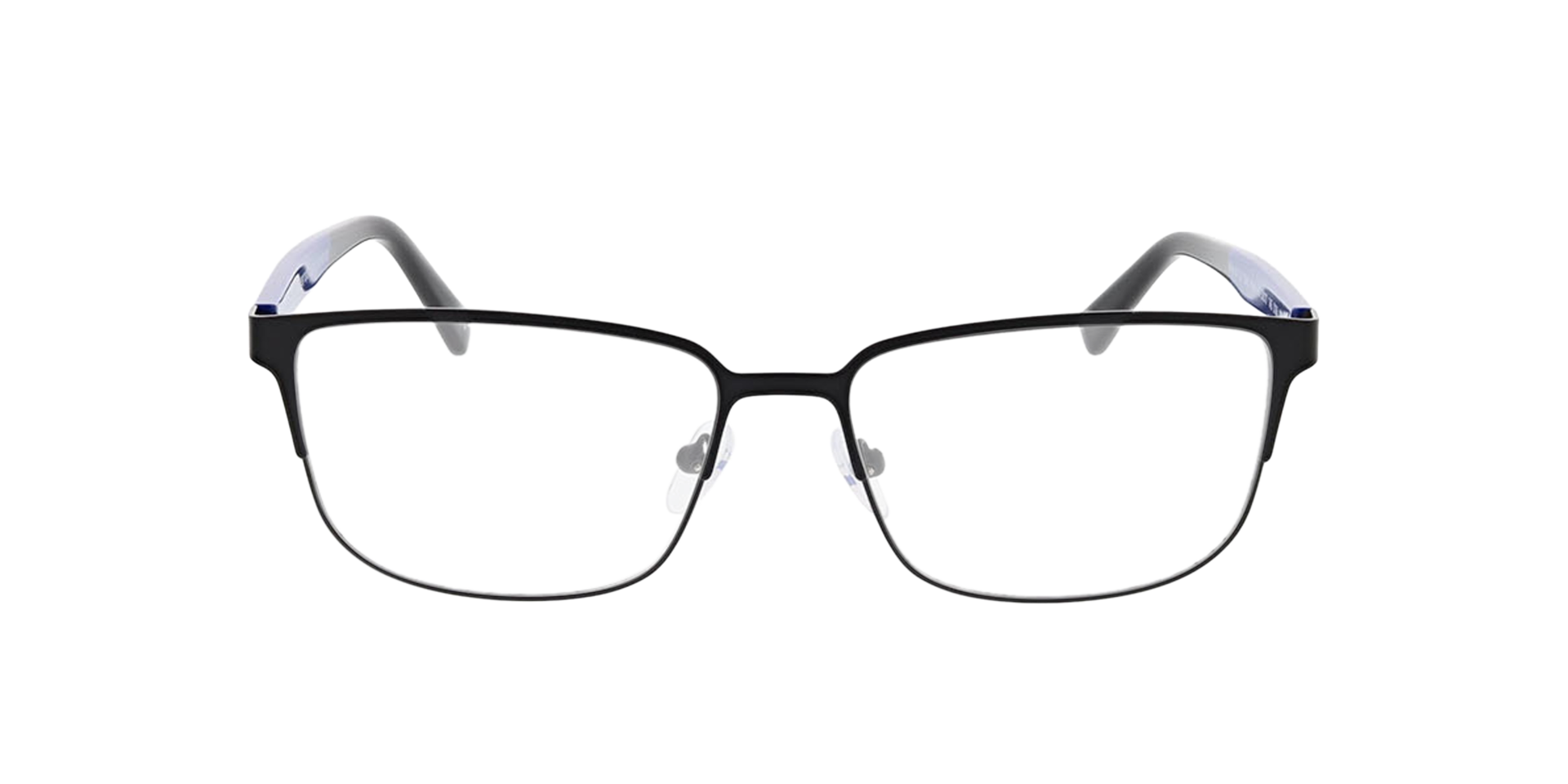 Nashville Matt Black  &  Blue  &  Black MetallEyeglass Frames von B24, Vorderansicht