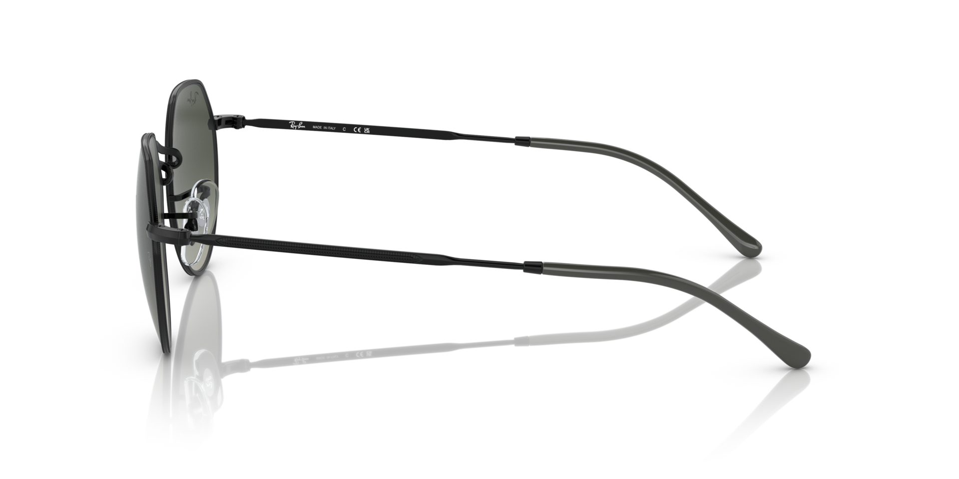RB3565 Zwart MetaalSunglass Frames van B24, Zijaanzicht