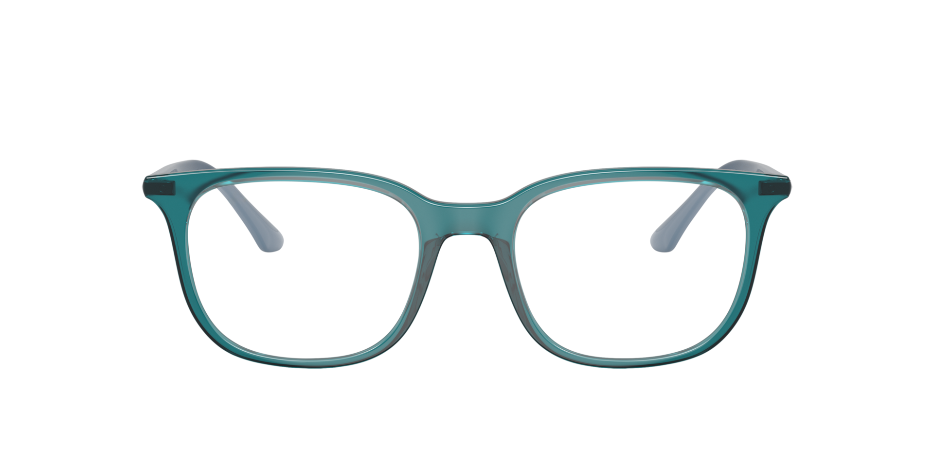 RB7211 Transparant Turquoise KunststofEyeglass Frames van B24, Vooraanzicht