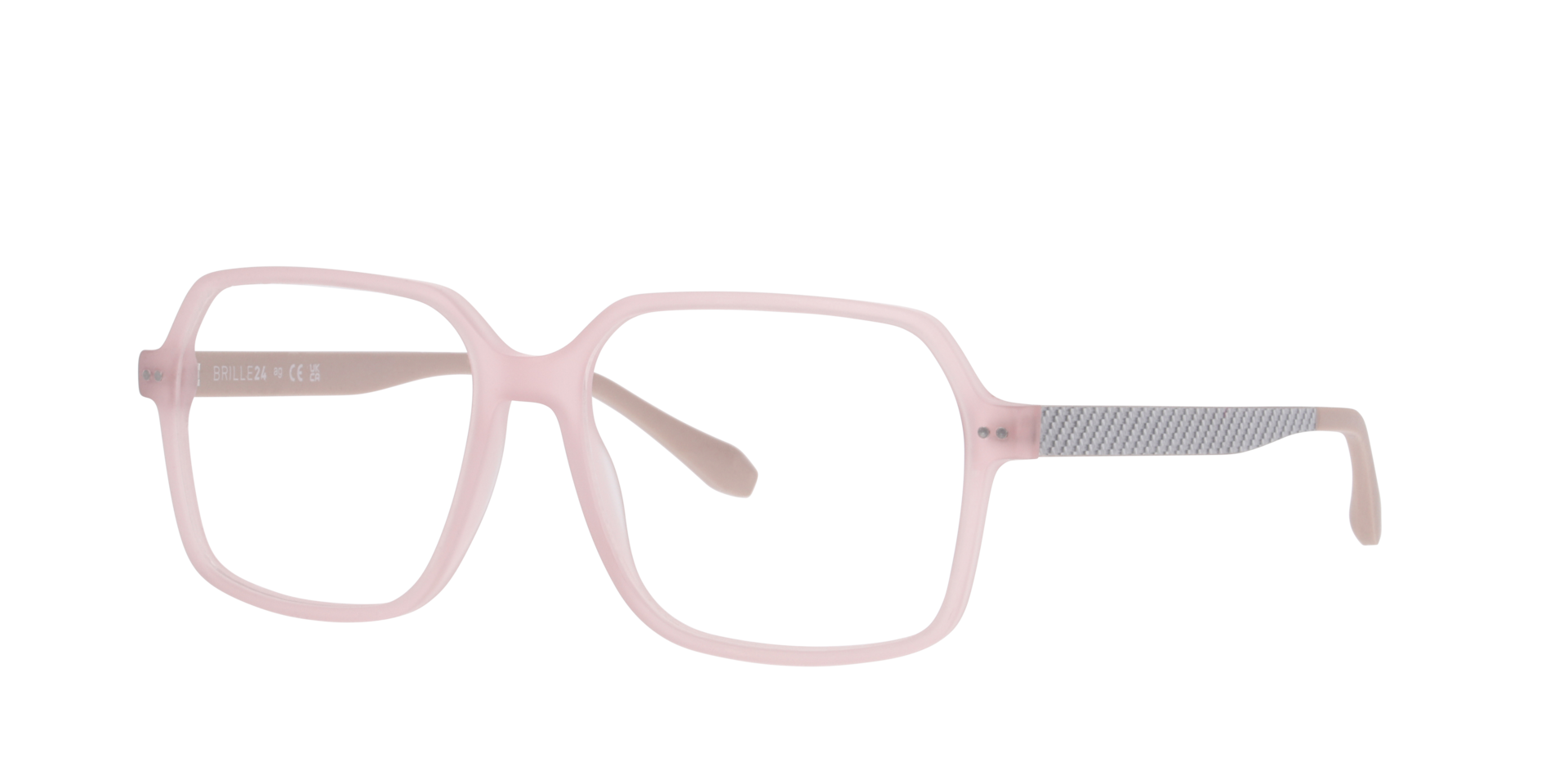 Nantes Milky Pink AcetaatEyeglass Frames van B24, Hoekweergave