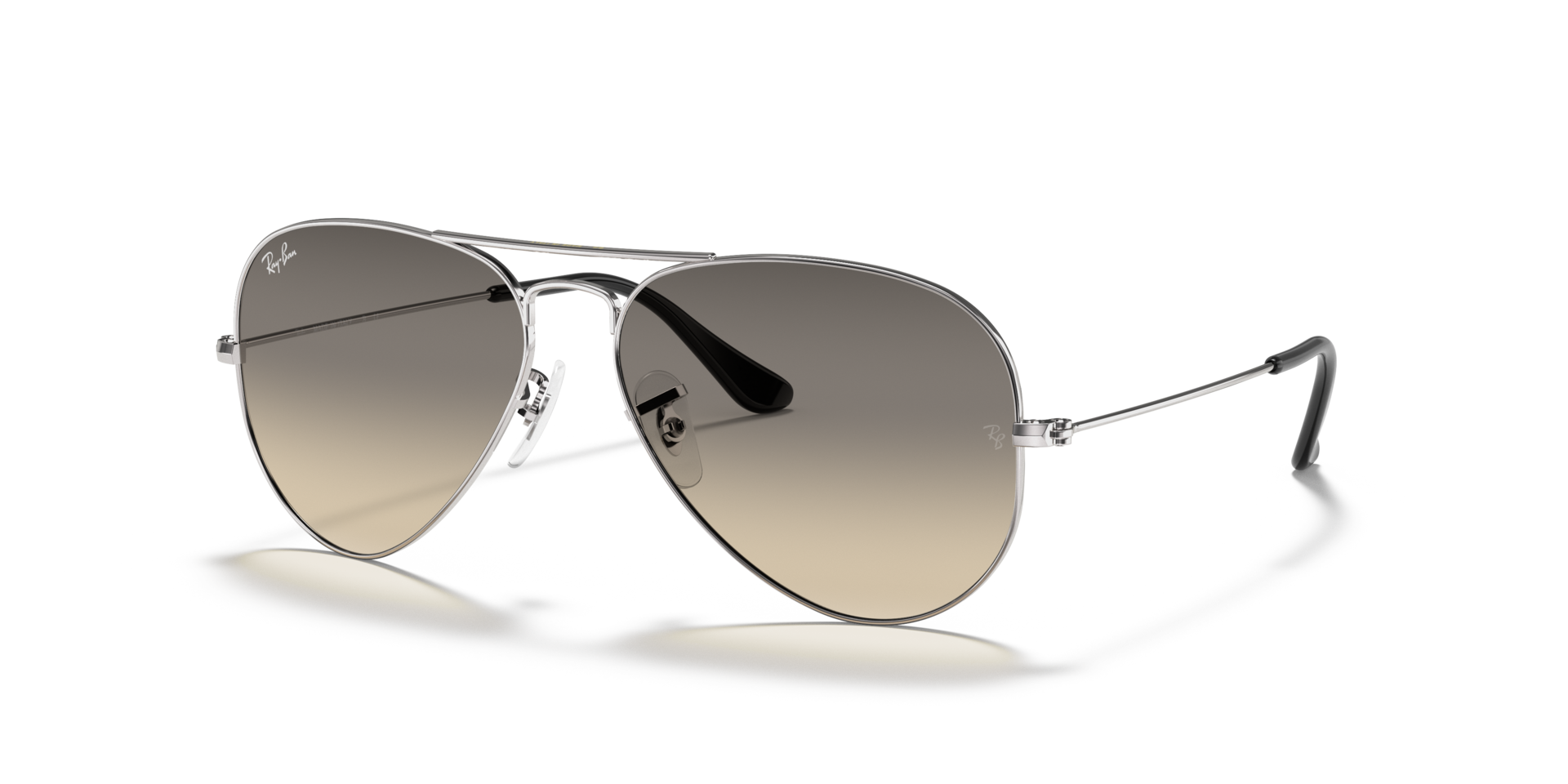 RB3025 Silber MetallSunglass Frames von B24, Dreiviertelansicht