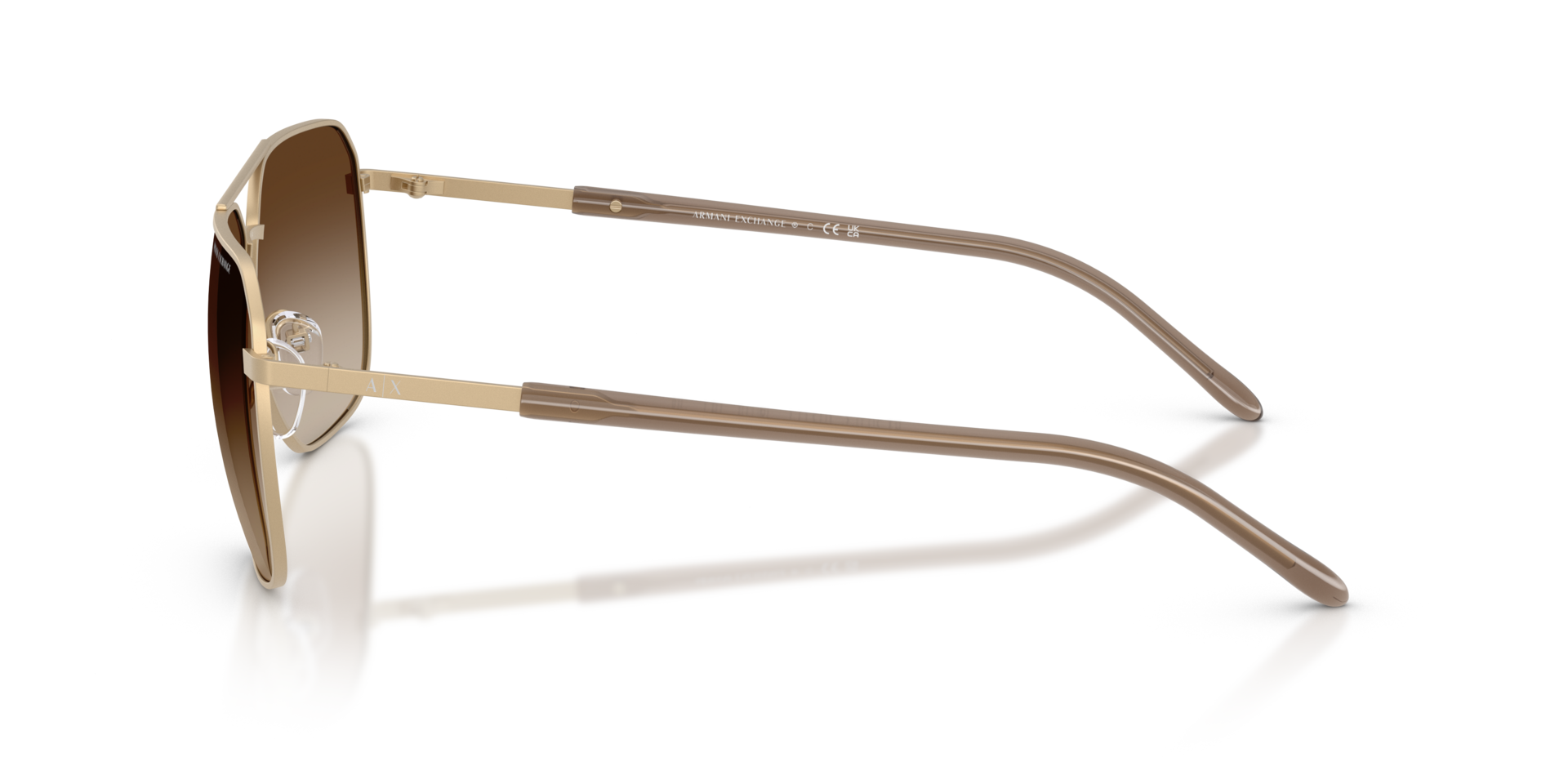 AX2057S Matt Hellgold MetallSunglass Frames von B24, Seitenansicht