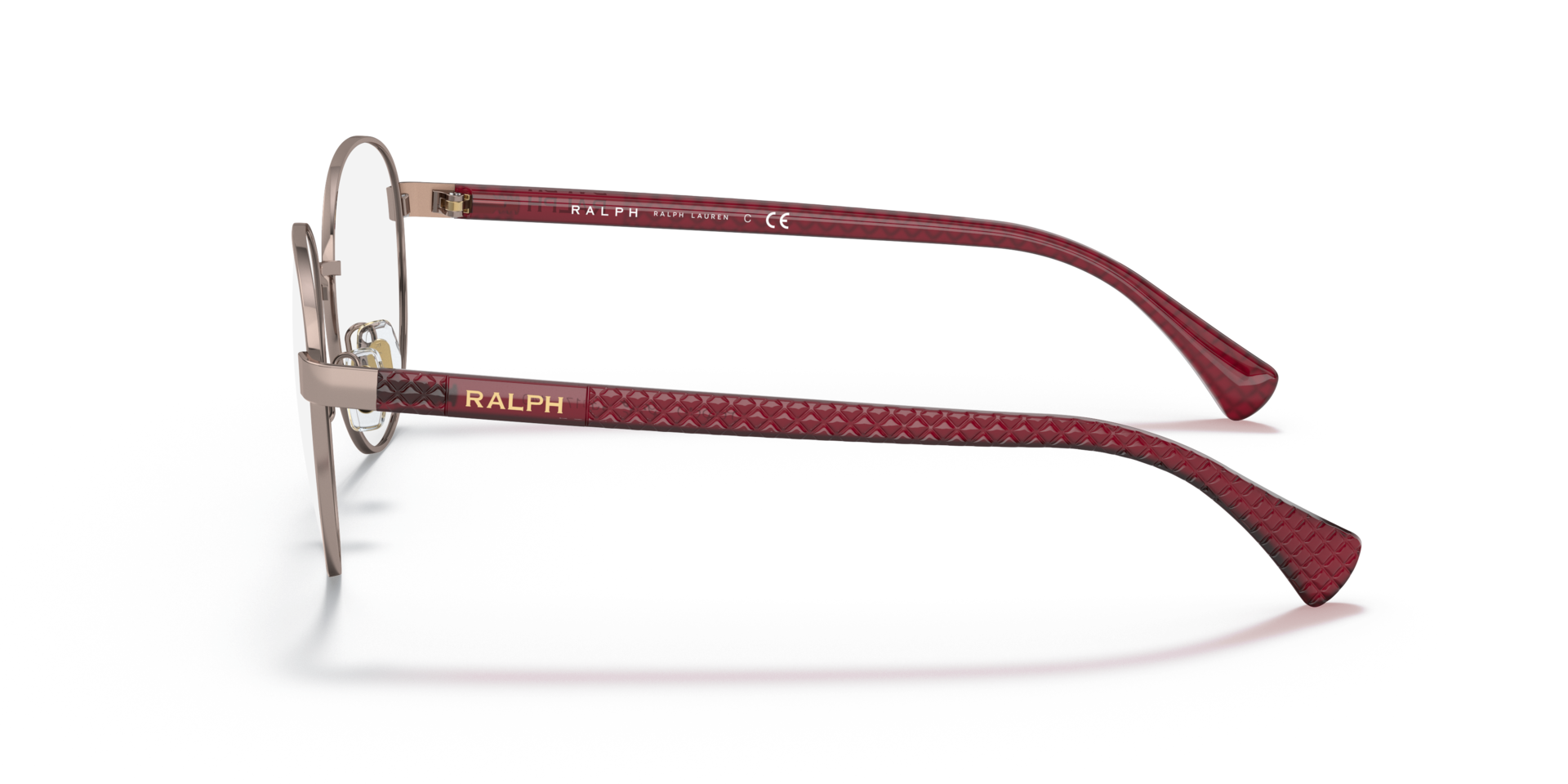 RA6050 Glanzend Roségoud MetaalEyeglass Frames van B24, Zijaanzicht