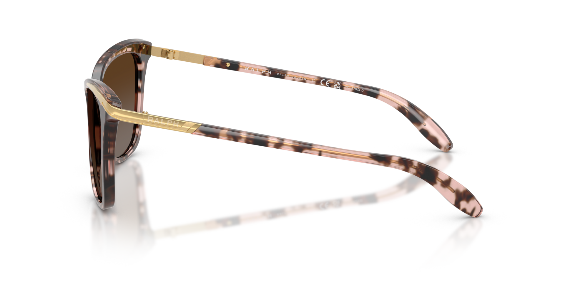 RA5203 Shiny Pink Tortoise & Gold AcetatSunglass Frames von B24, Seitenansicht