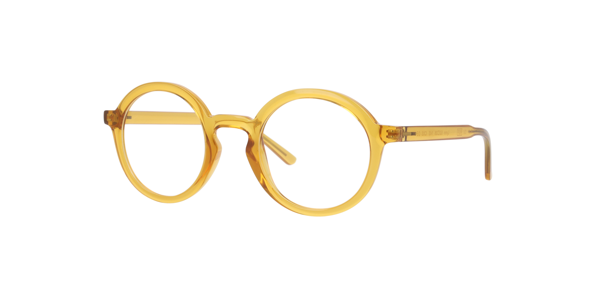 Lynn Crystal Yellow KunststoffEyeglass Frames von B24, Dreiviertelansicht