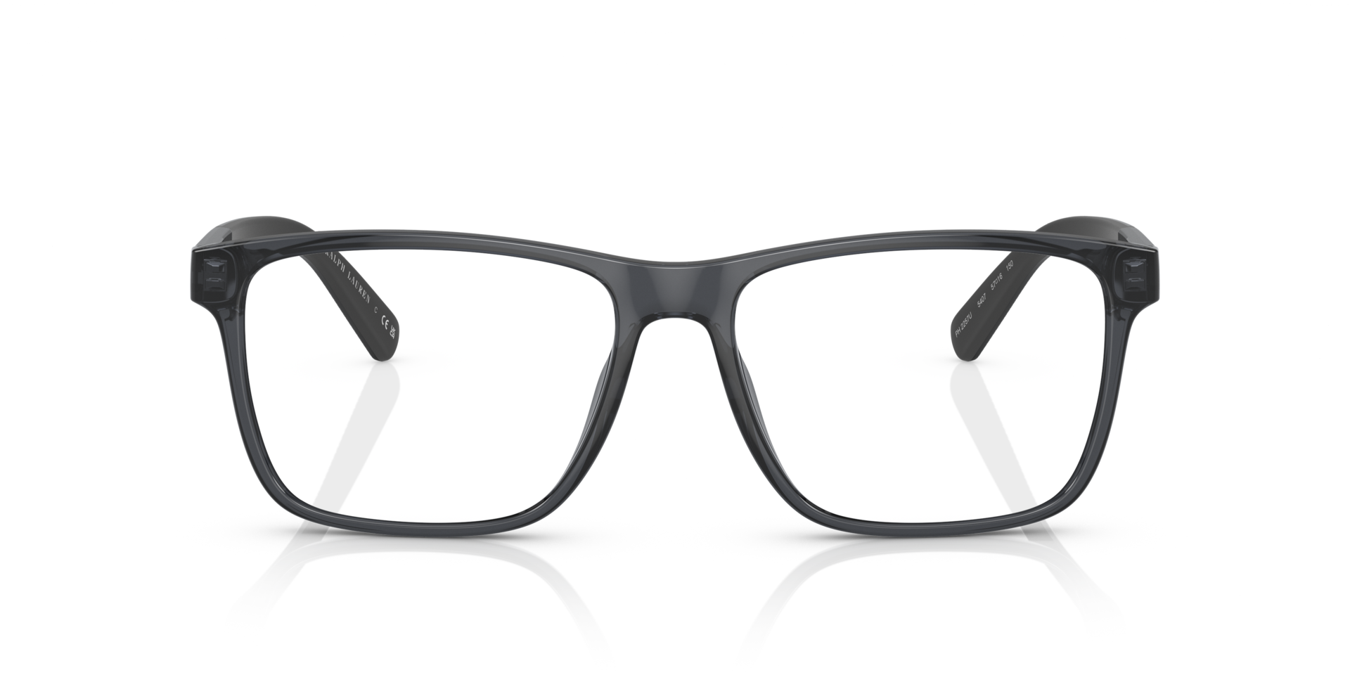 PH2257U Glanzend Transparant Grijs KunststofEyeglass Frames van B24, Vooraanzicht
