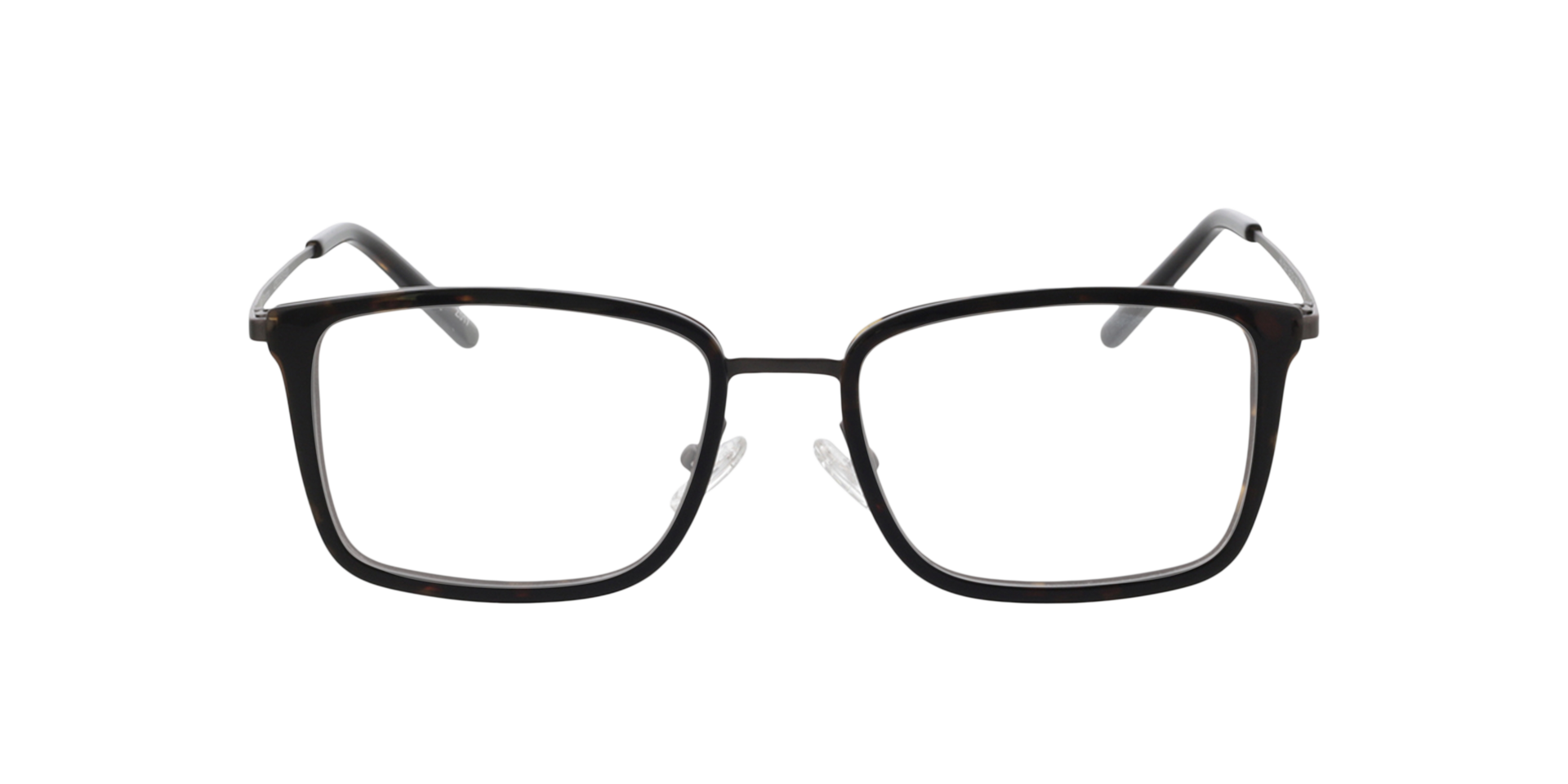 Panama Havana  &  mat gunmetal MetaalEyeglass Frames van B24, Vooraanzicht