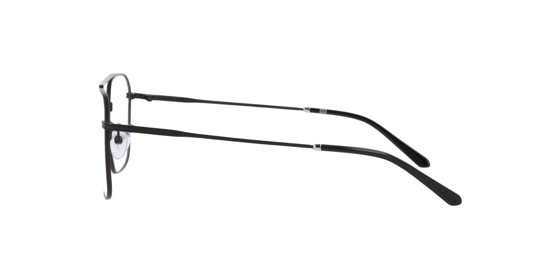 Flensburg Zwart MetaalEyeglass Frames van B24, Zijaanzicht