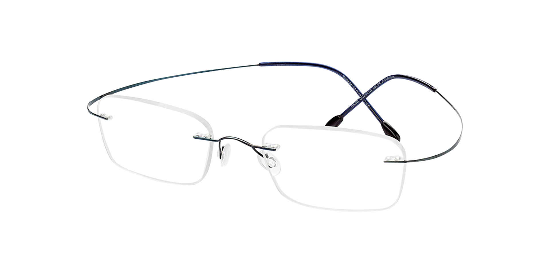 Mackay Blauw TitaanEyeglass Frames van B24, Hoekweergave