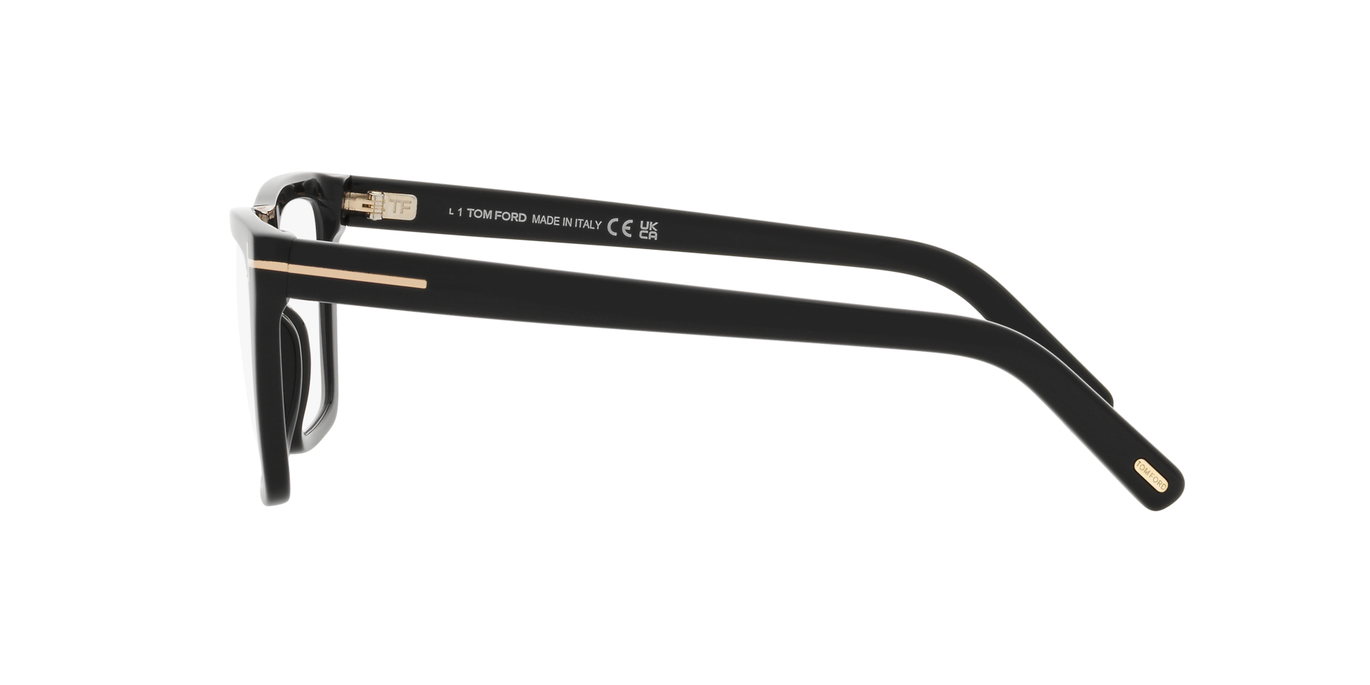 FT5912-B Zwart glanzend AcetaatEyeglass Frames van B24, Zijaanzicht
