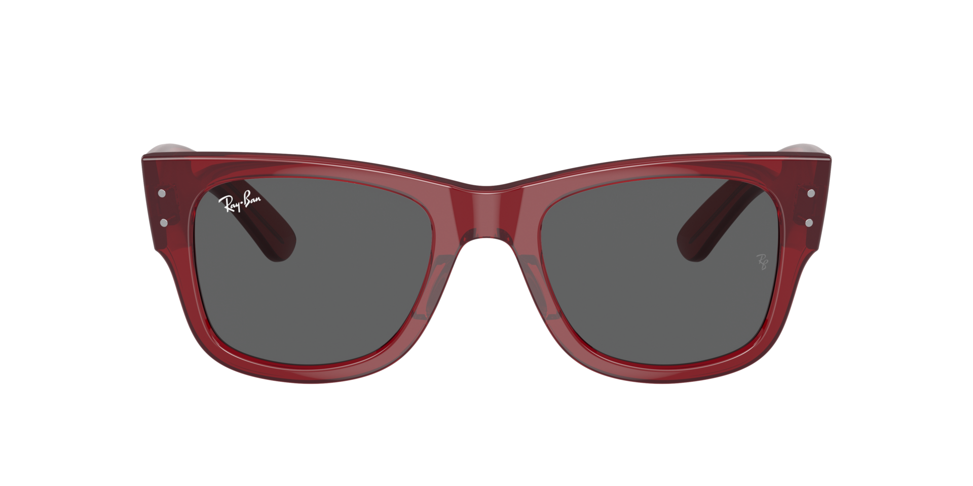 RB0840S Rot transparent KunststoffSunglass Frames von B24, mit getönten Gläsern