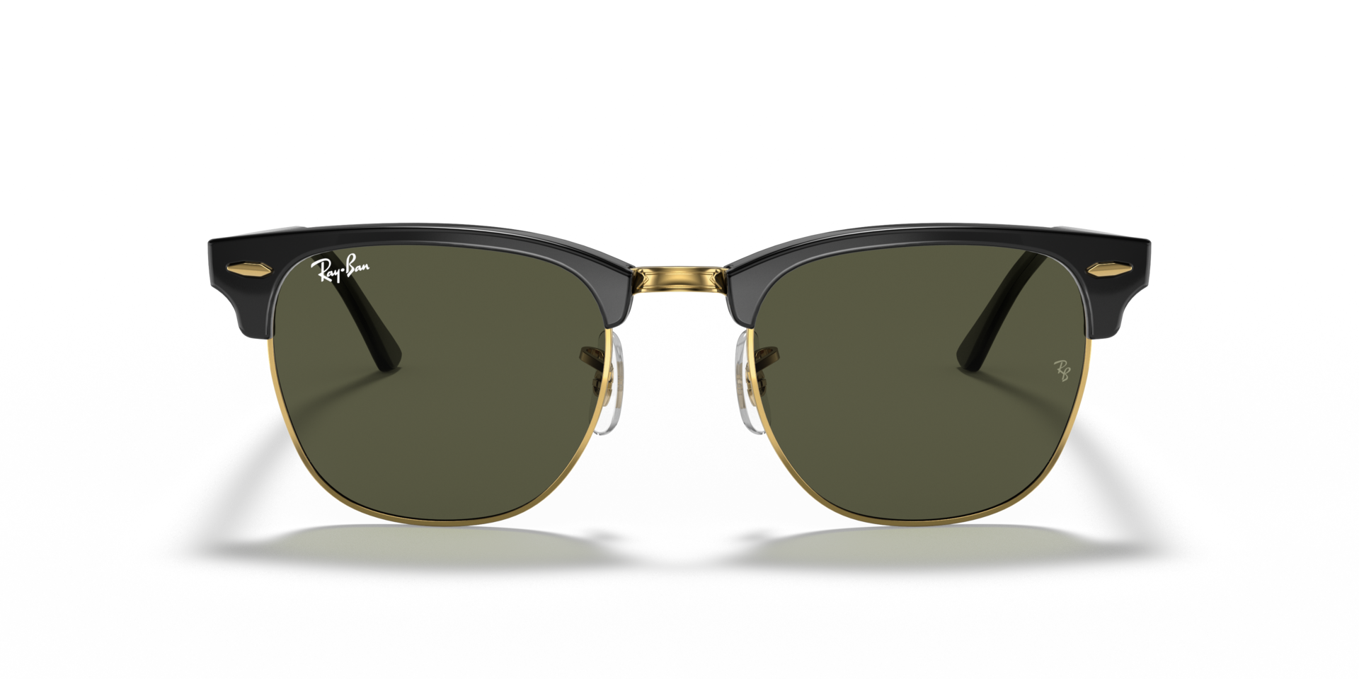 RB3016 Schwarz auf Gold AcetatSunglass Frames von B24, Vorderansicht