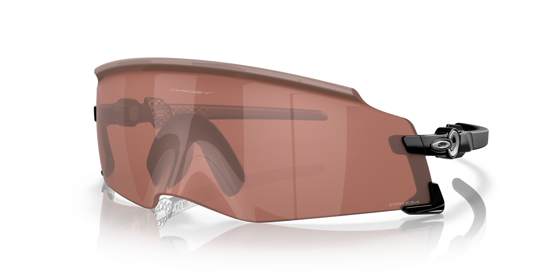 Oakley Kato Glanzend zwart KunststofSunglass Frames van B24, Hoekweergave