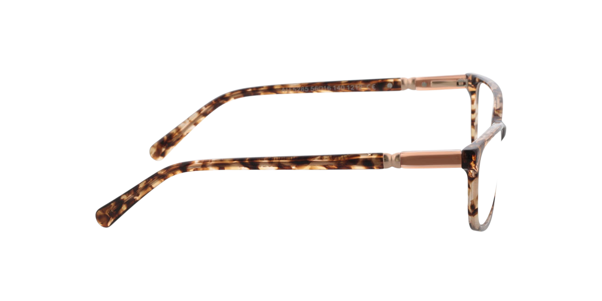 Zamora Nude Havana  &  melkachtig nude AcetaatEyeglass Frames van B24, Zijaanzicht