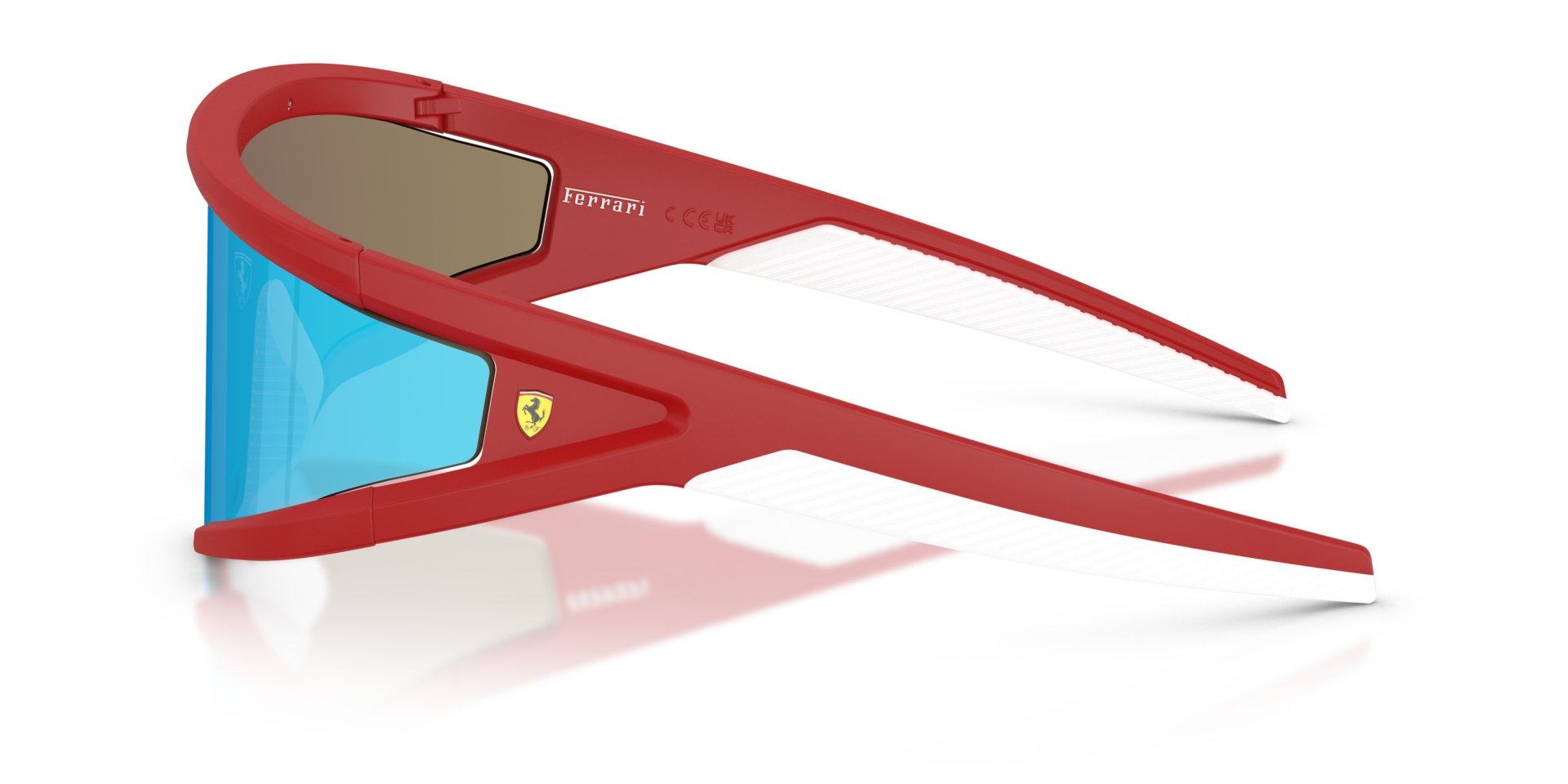 FZ6038U Red Matte KunststoffSunglass Frames von B24, Seitenansicht