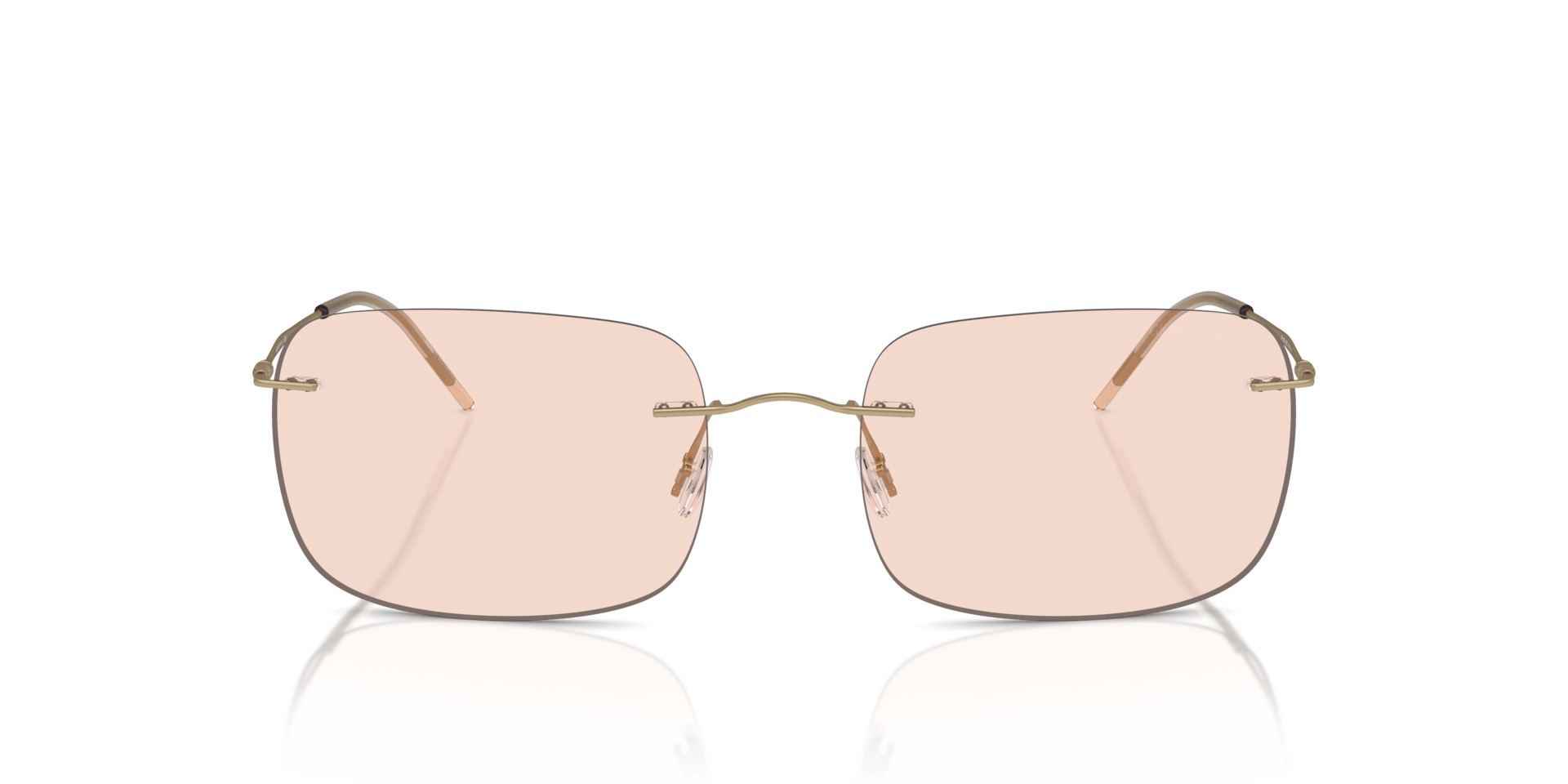 AR1512M Mat lichtgoud MetaalSunglass Frames van B24, Vooraanzicht