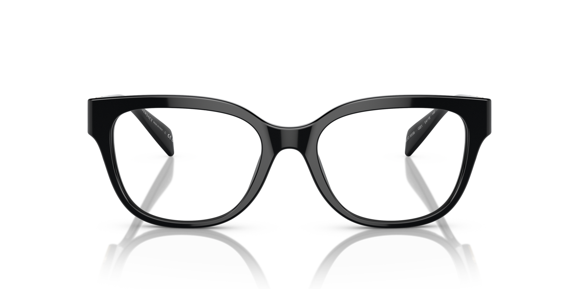 VE3338 Schwarz AcetatEyeglass Frames von B24, Vorderansicht