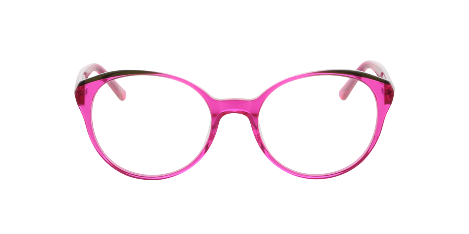 Erica Kristal roze  &  kristal kaki AcetaatEyeglass Frames van B24, Vooraanzicht