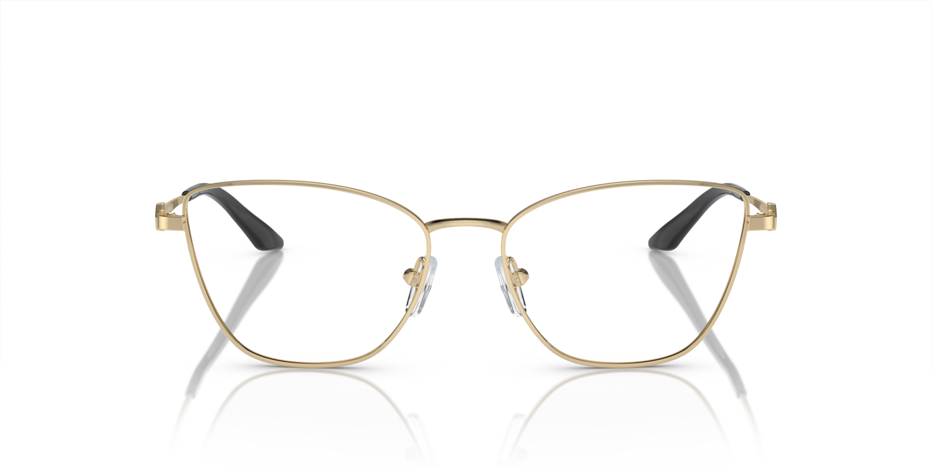 AX1063 Glanzend Lichtgoud MetaalEyeglass Frames van B24, Vooraanzicht