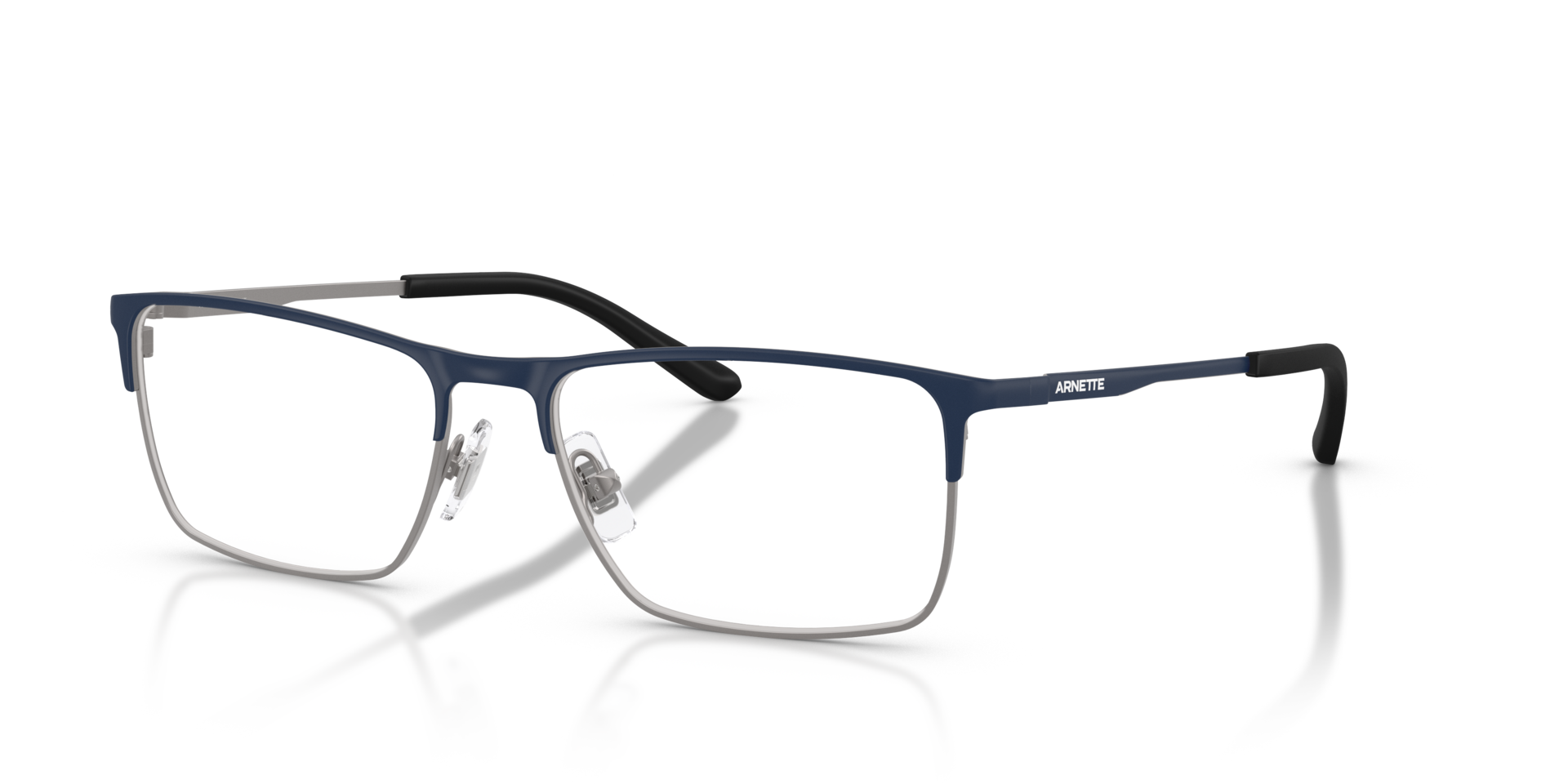 AN6155 Matblauw MetaalEyeglass Frames van B24, Hoekweergave