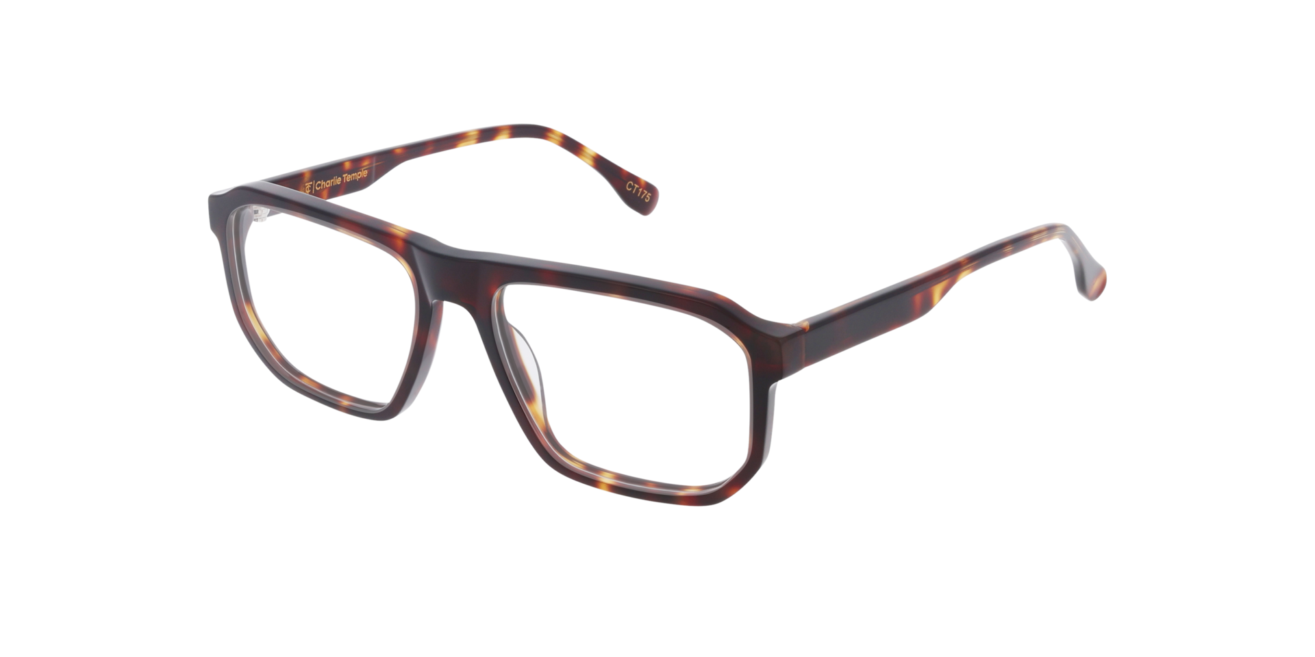 Mick Moonlight Tortoise AcetaatEyeglass Frames van B24, Hoekweergave