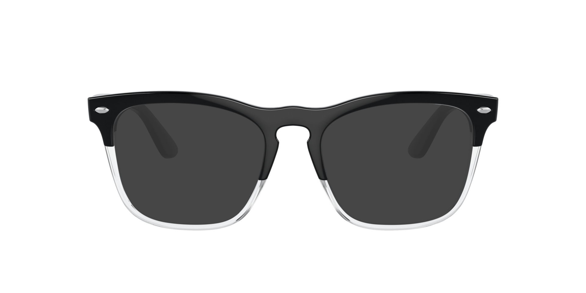 RB4487V Zwart op transparant KunststofEyeglass Frames van B24, met getinte lenzen