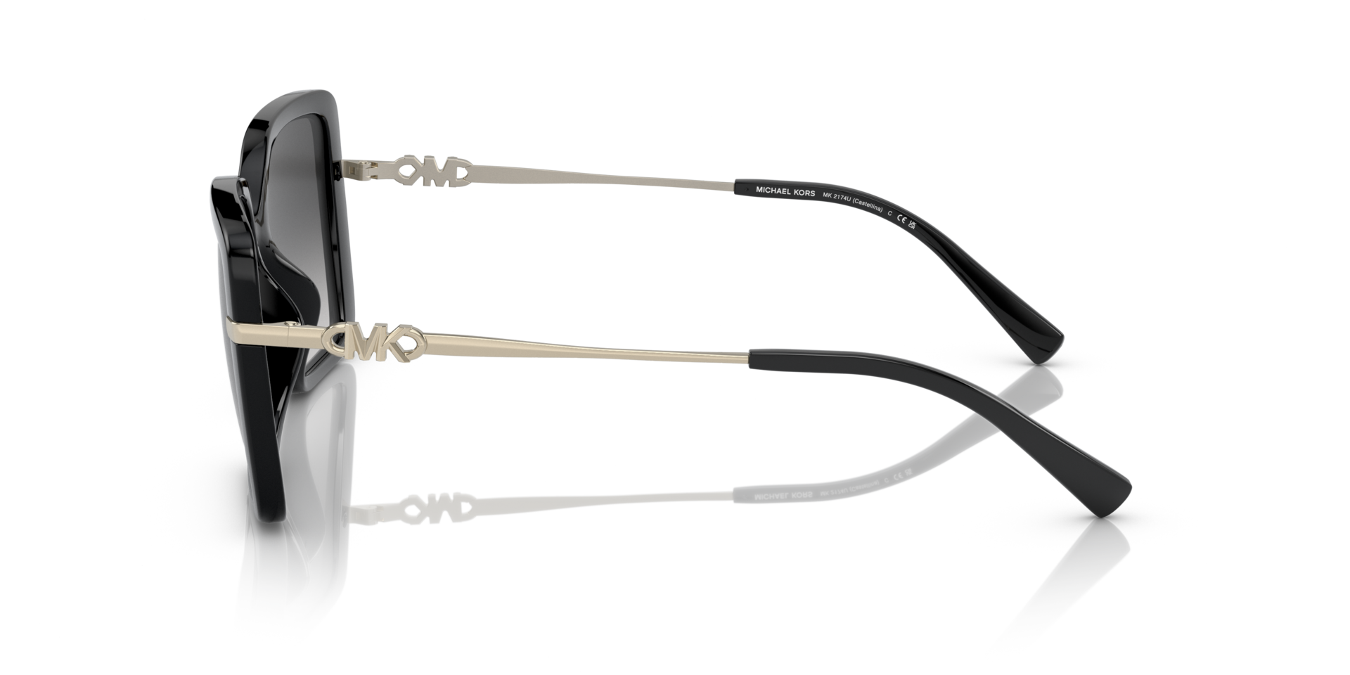 MK2174U Zwart KunststofSunglass Frames van B24, Zijaanzicht