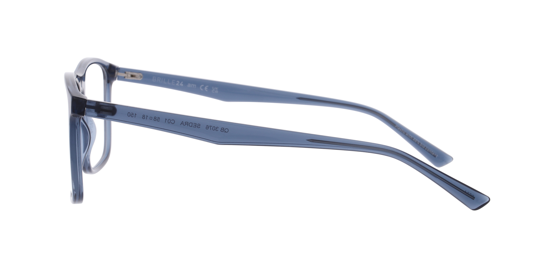 Sedra Crystal Gradient Navy Blue KunststoffEyeglass Frames von B24, Seitenansicht