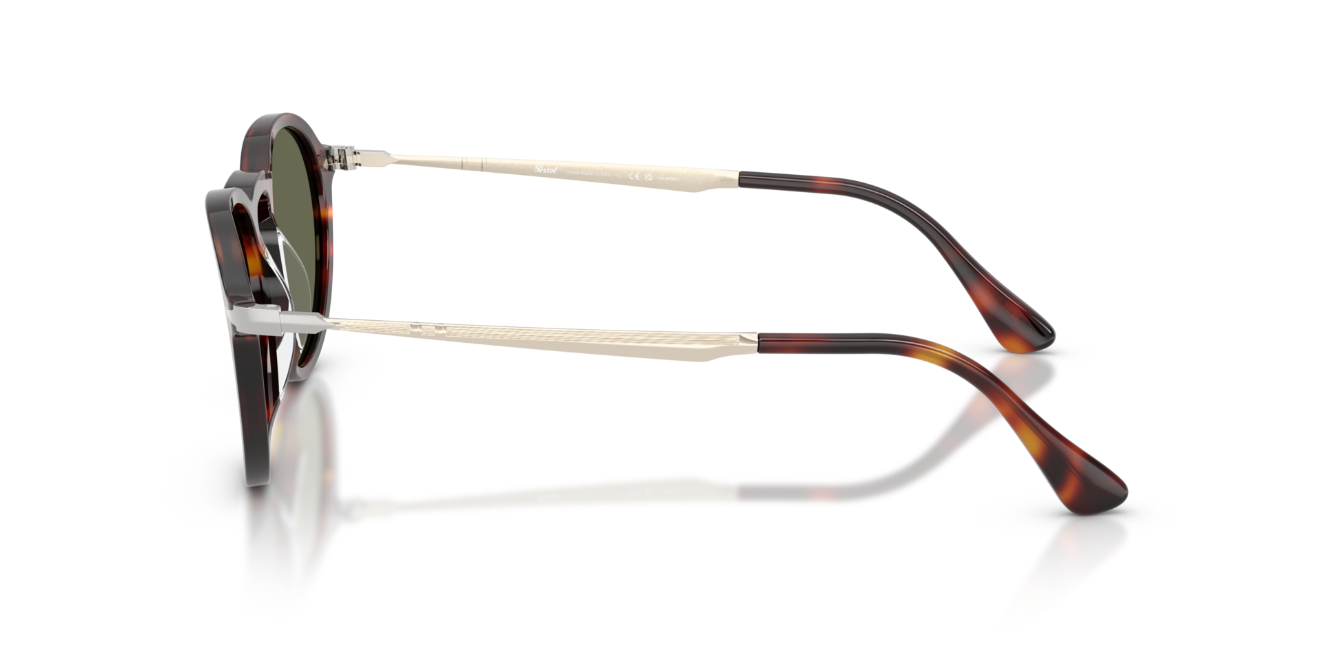 PO3383S Havana AcetaatSunglass Frames van B24, Zijaanzicht