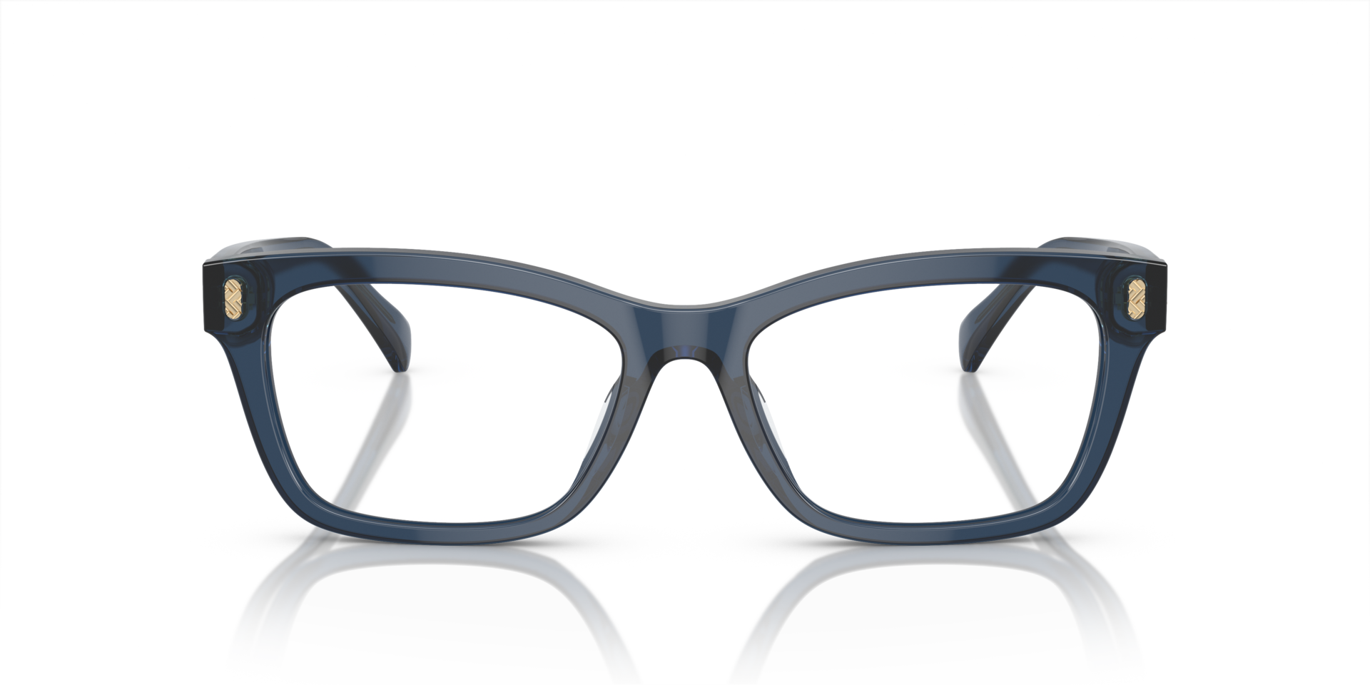 RA7154U Glanzend Transparant Blauw AcetaatEyeglass Frames van B24, Vooraanzicht