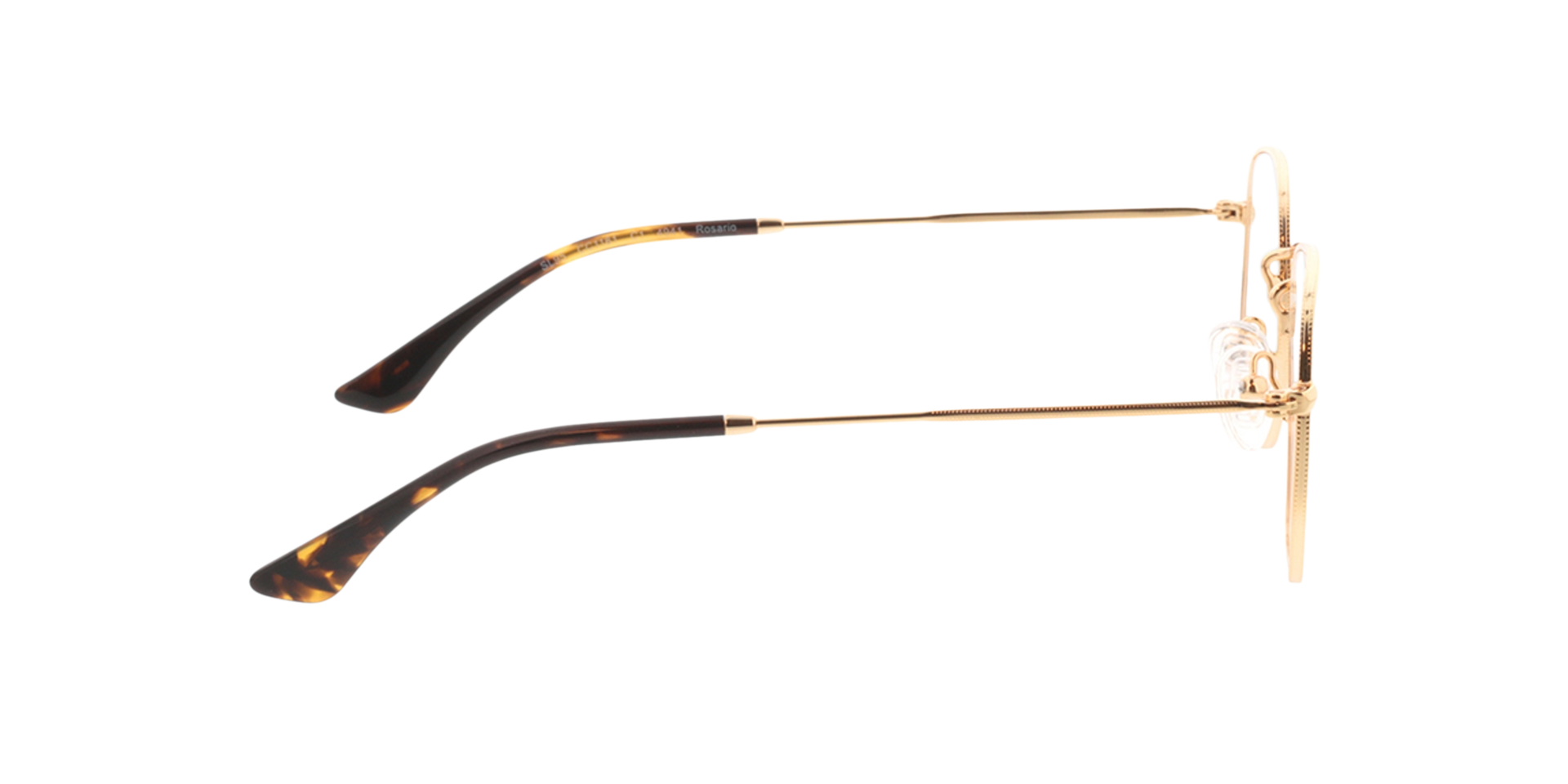 Rosario Goud MetaalEyeglass Frames van B24, Zijaanzicht