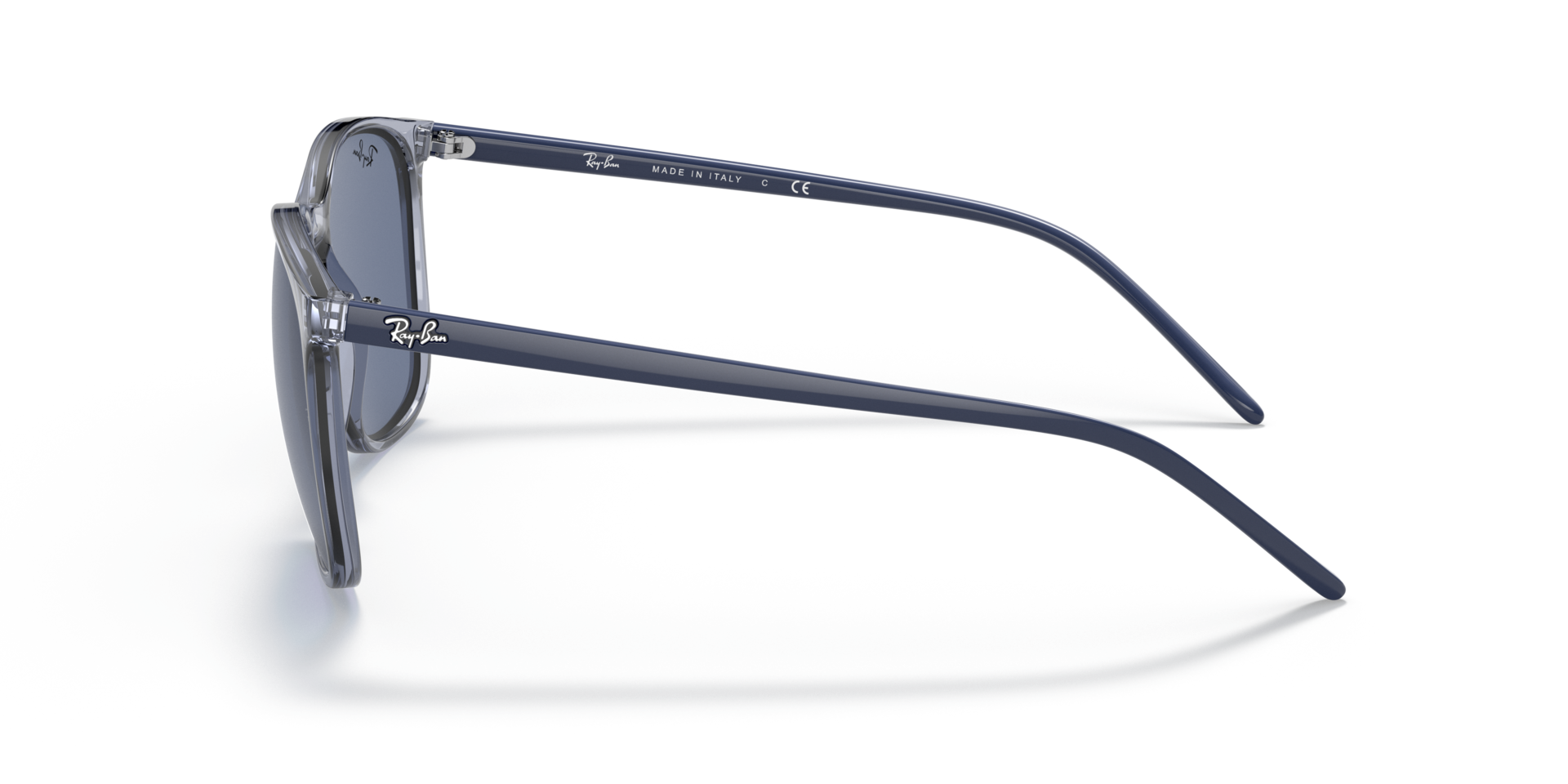 RB4387 Blau transparent KunststoffSunglass Frames von B24, Seitenansicht
