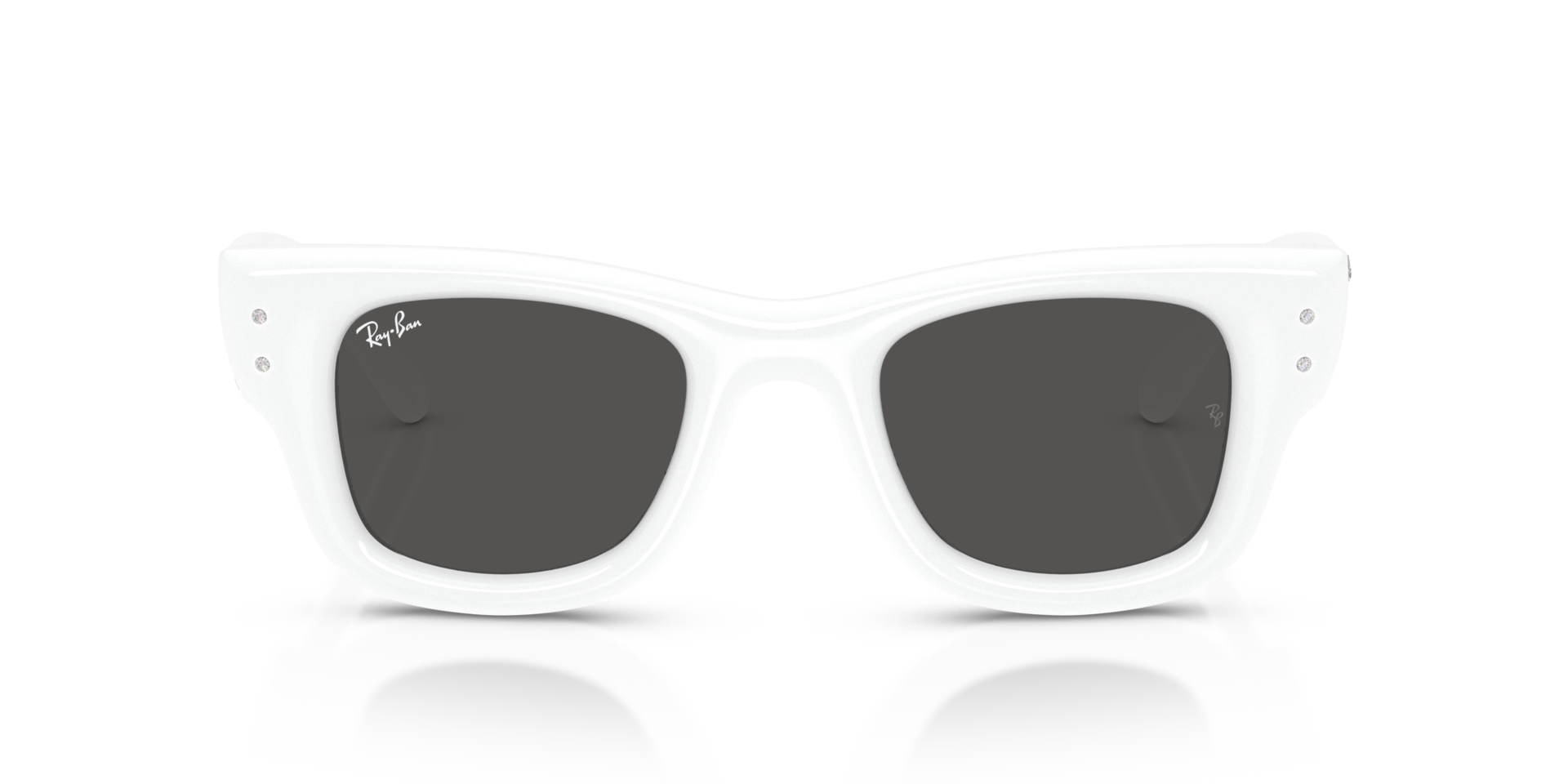 RB4940B White & Strass KunststoffSunglass Frames von B24, Vorderansicht