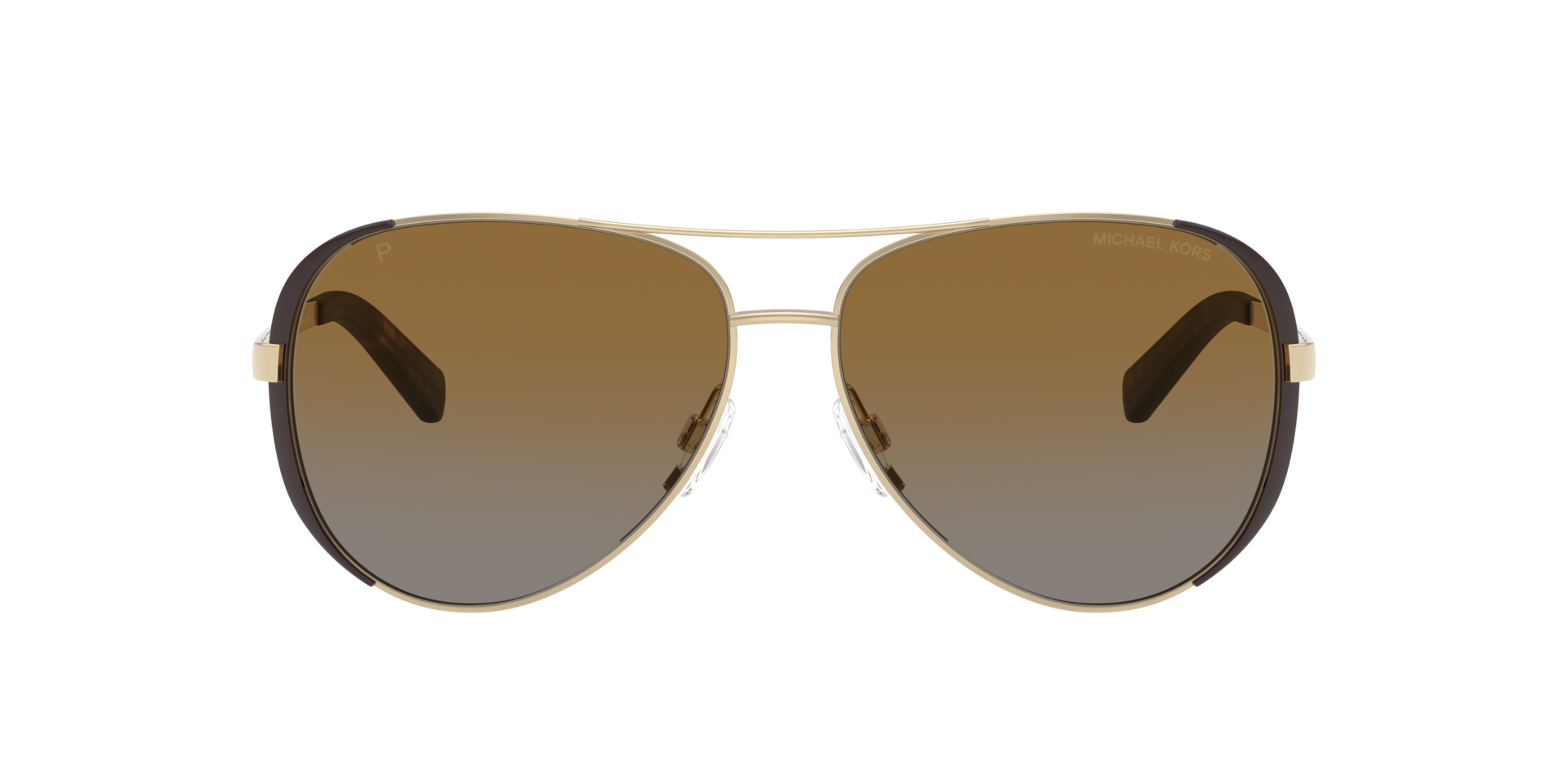 MK5004 Gold & Braun MetallSunglass Frames von B24, mit getönten Gläsern