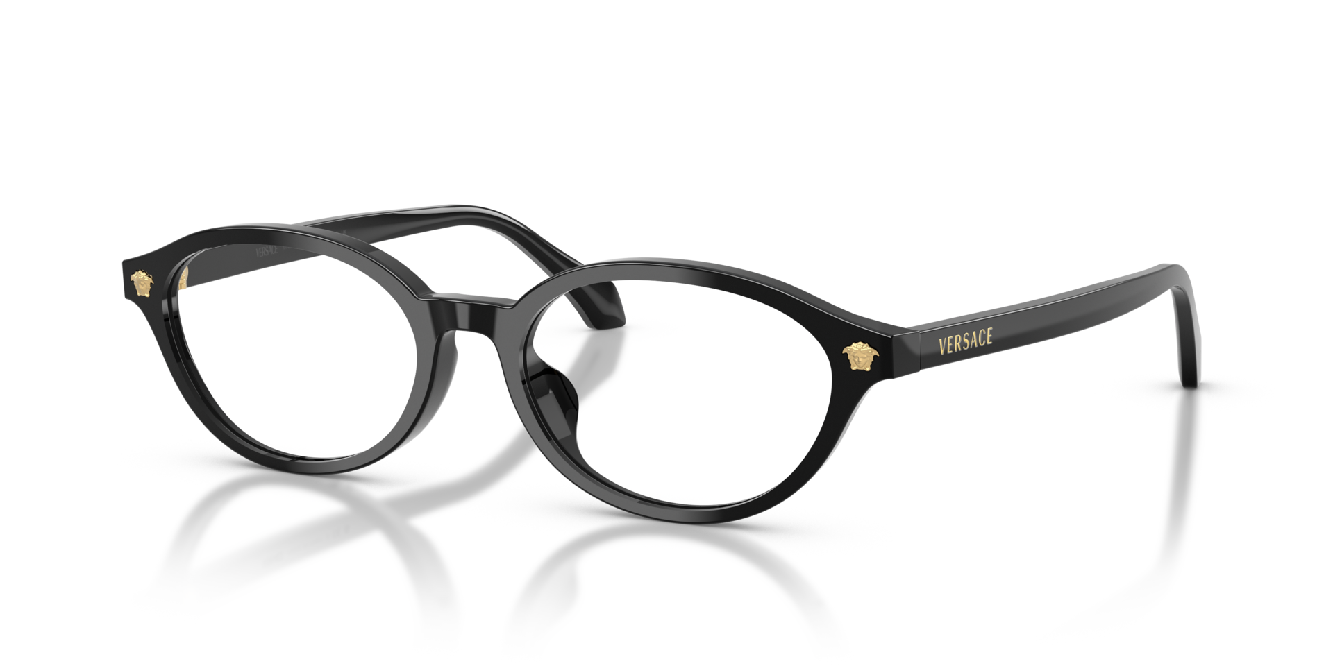 VE3393D Zwart AcetaatEyeglass Frames van B24, Hoekweergave