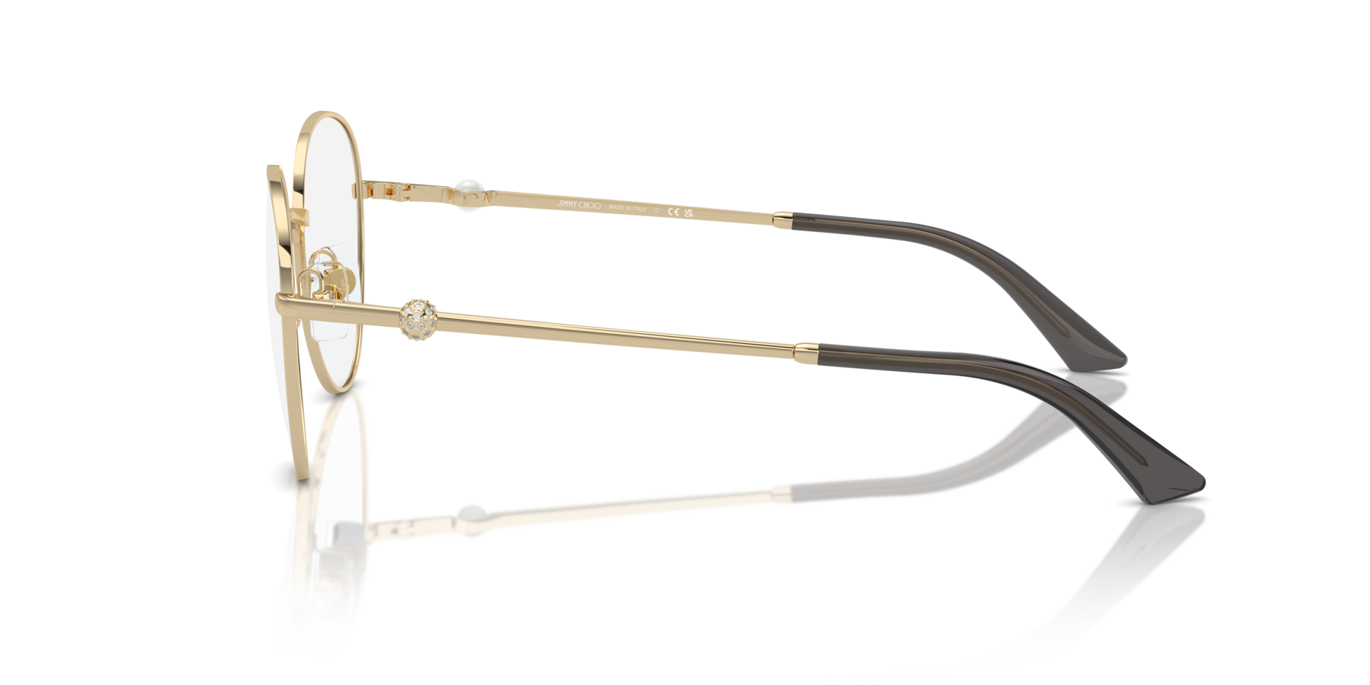JC2004HB Hellgold MetallEyeglass Frames von B24, Seitenansicht