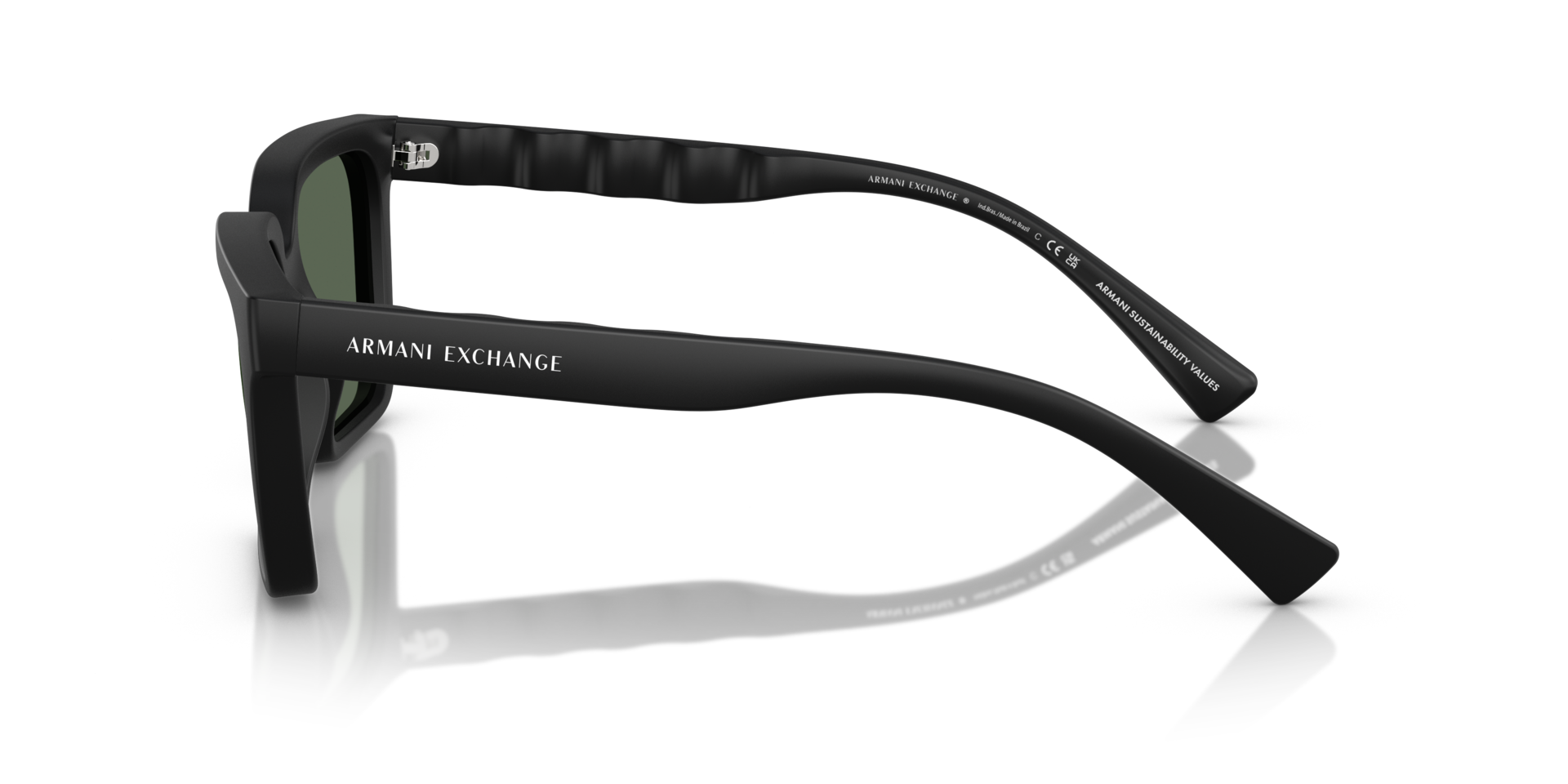 AX4147S Matt Schwarz KunststoffSunglass Frames von B24, Seitenansicht