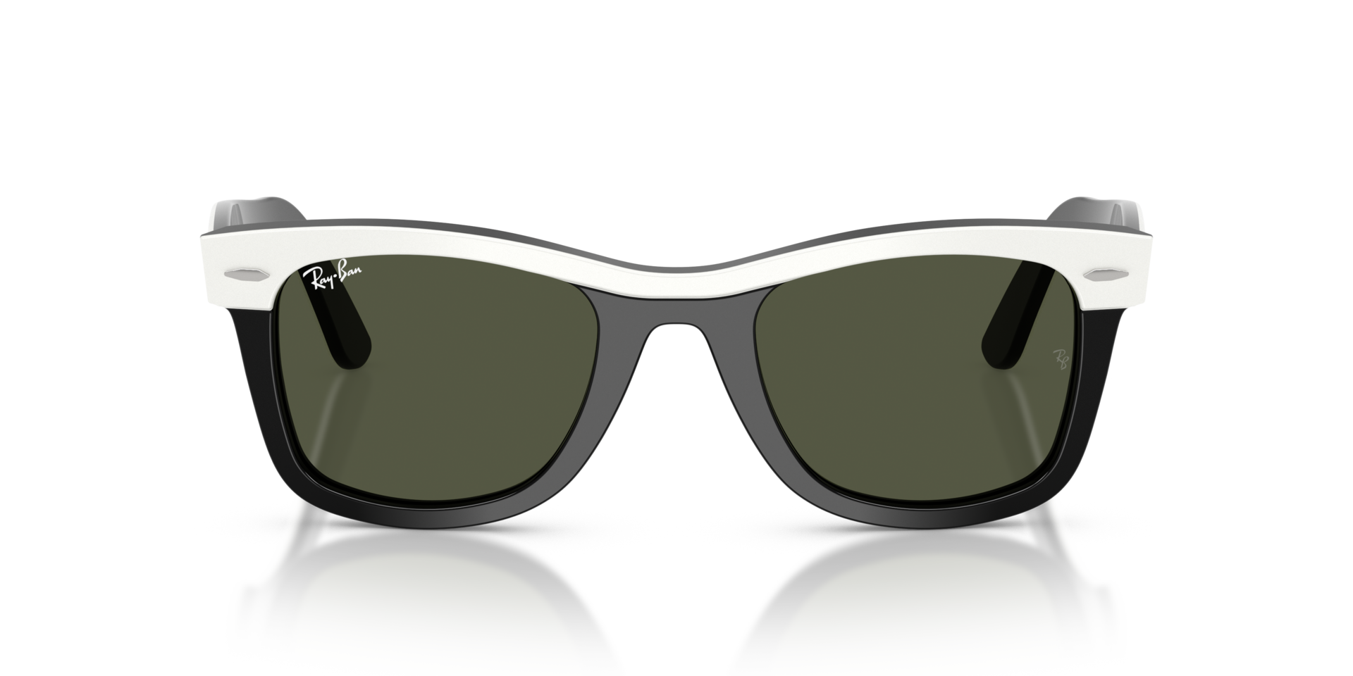 RB2240 White On Black AcetaatSunglass Frames van B24, Vooraanzicht