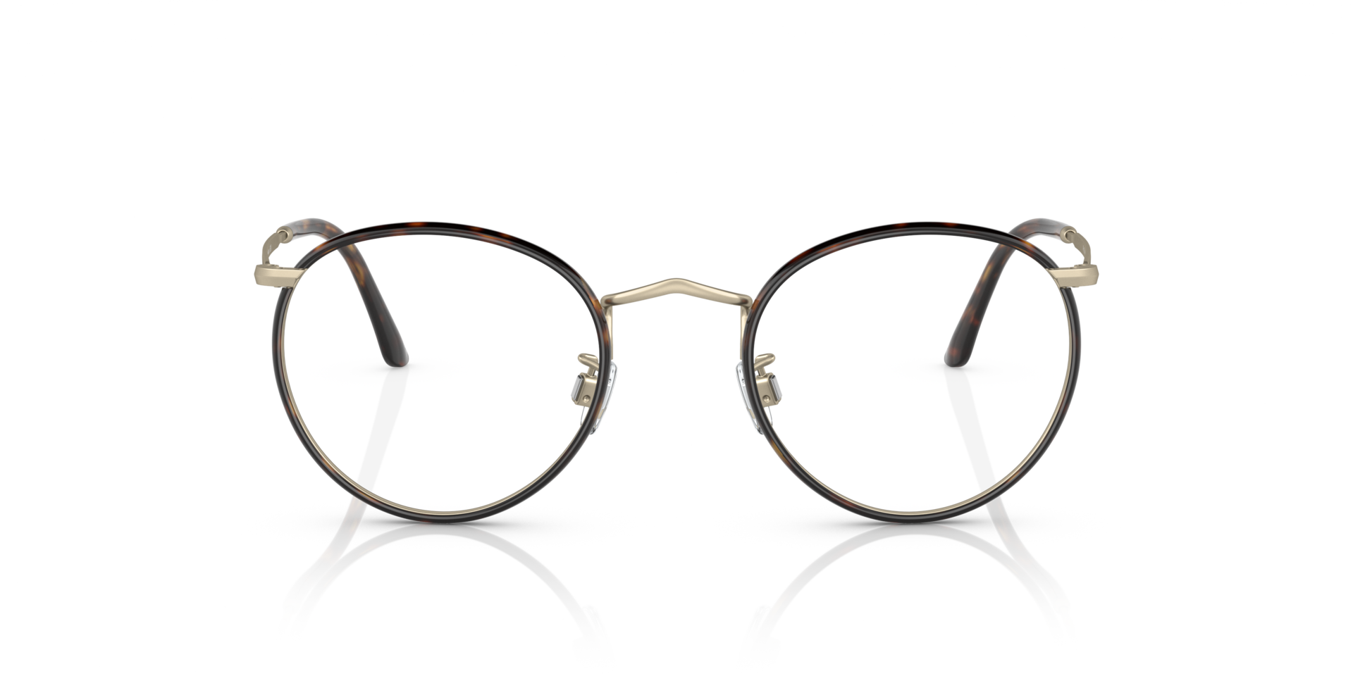 AR 112MJ Blassgold matt & Havana MetallEyeglass Frames von B24, Vorderansicht