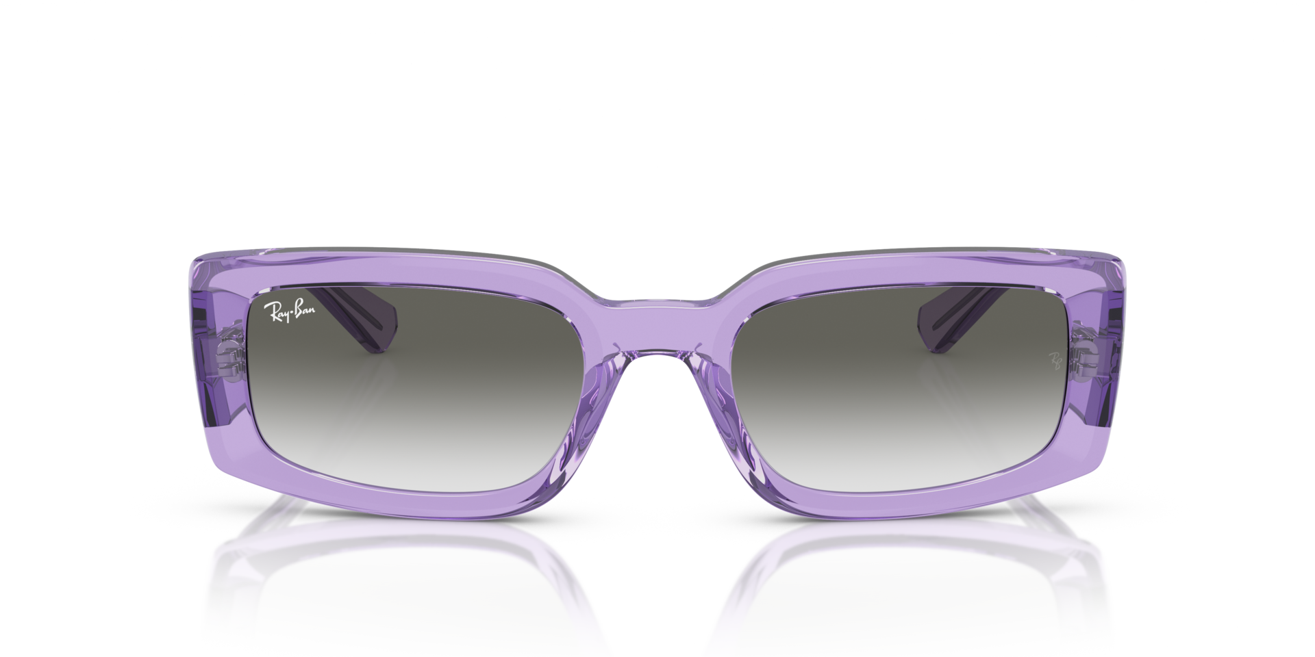 RB4395 Transparant violet KunststofSunglass Frames van B24, Vooraanzicht