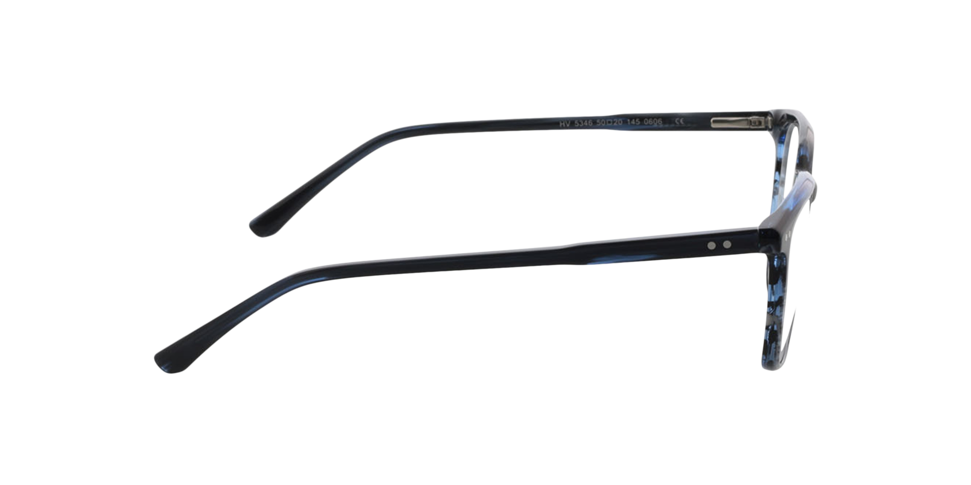 Orlando Blauw Hoorn AcetaatEyeglass Frames van B24, Zijaanzicht