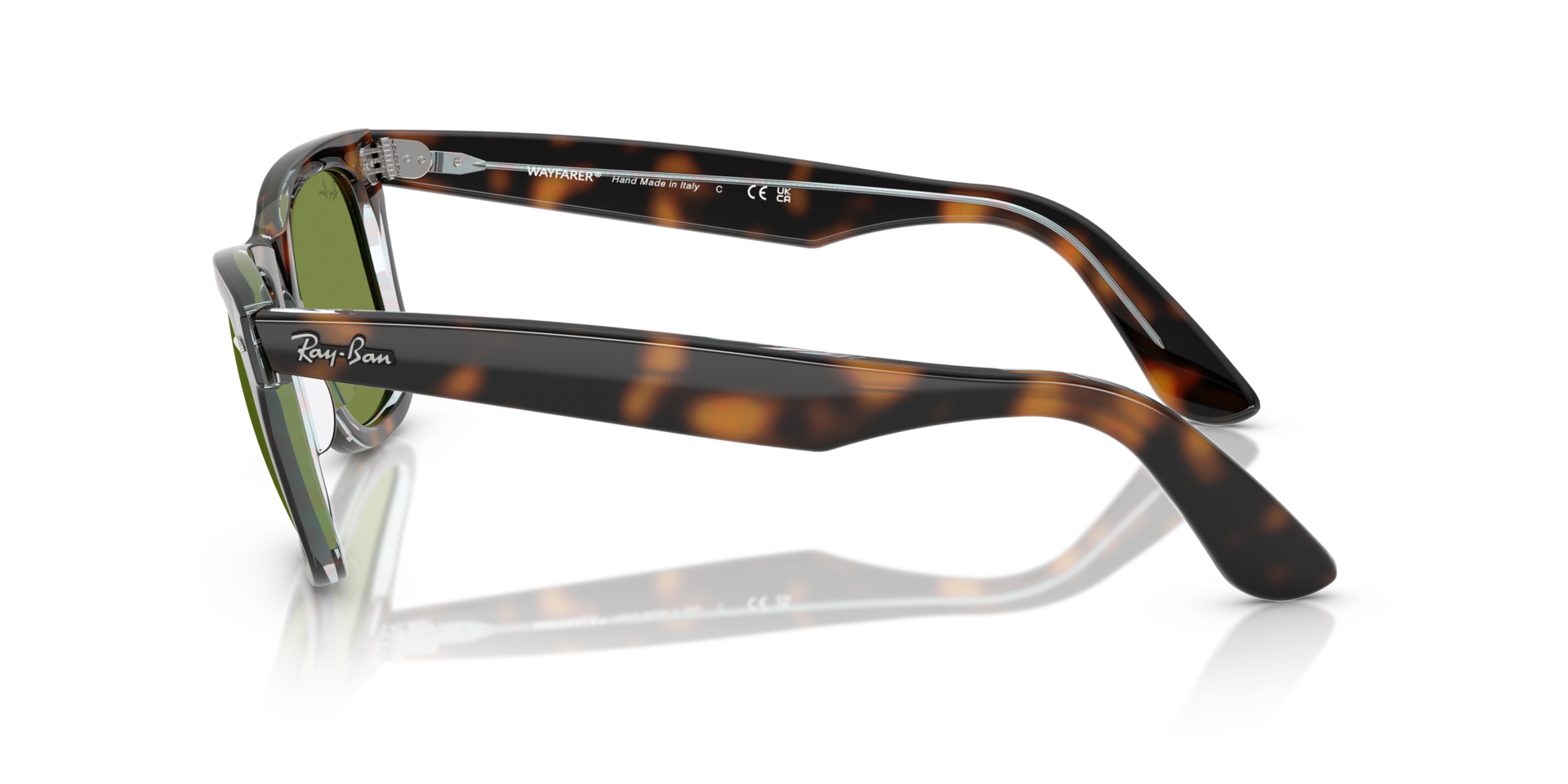 RB2140 Dark Havana On Multicolor AcetaatSunglass Frames van B24, Zijaanzicht