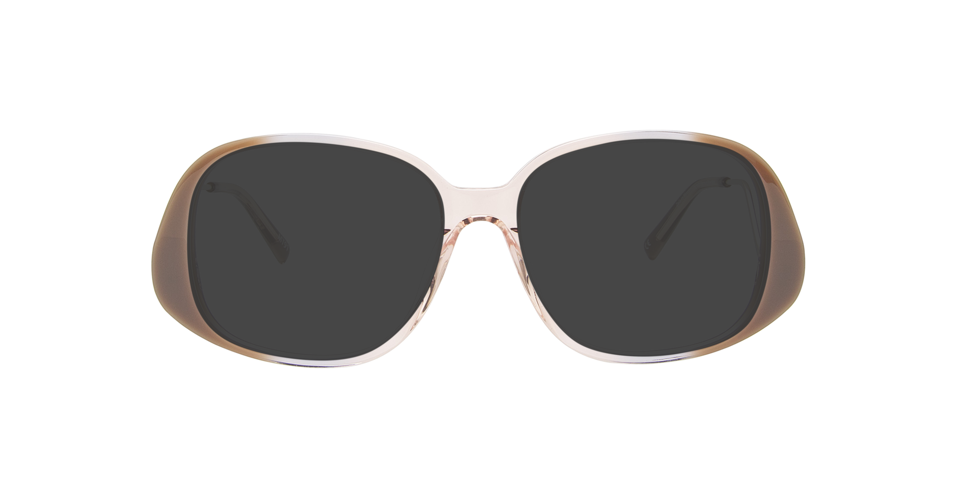 Zela Mercury Grey & Silver Metal AcetaatEyeglass Frames van B24, met getinte lenzen