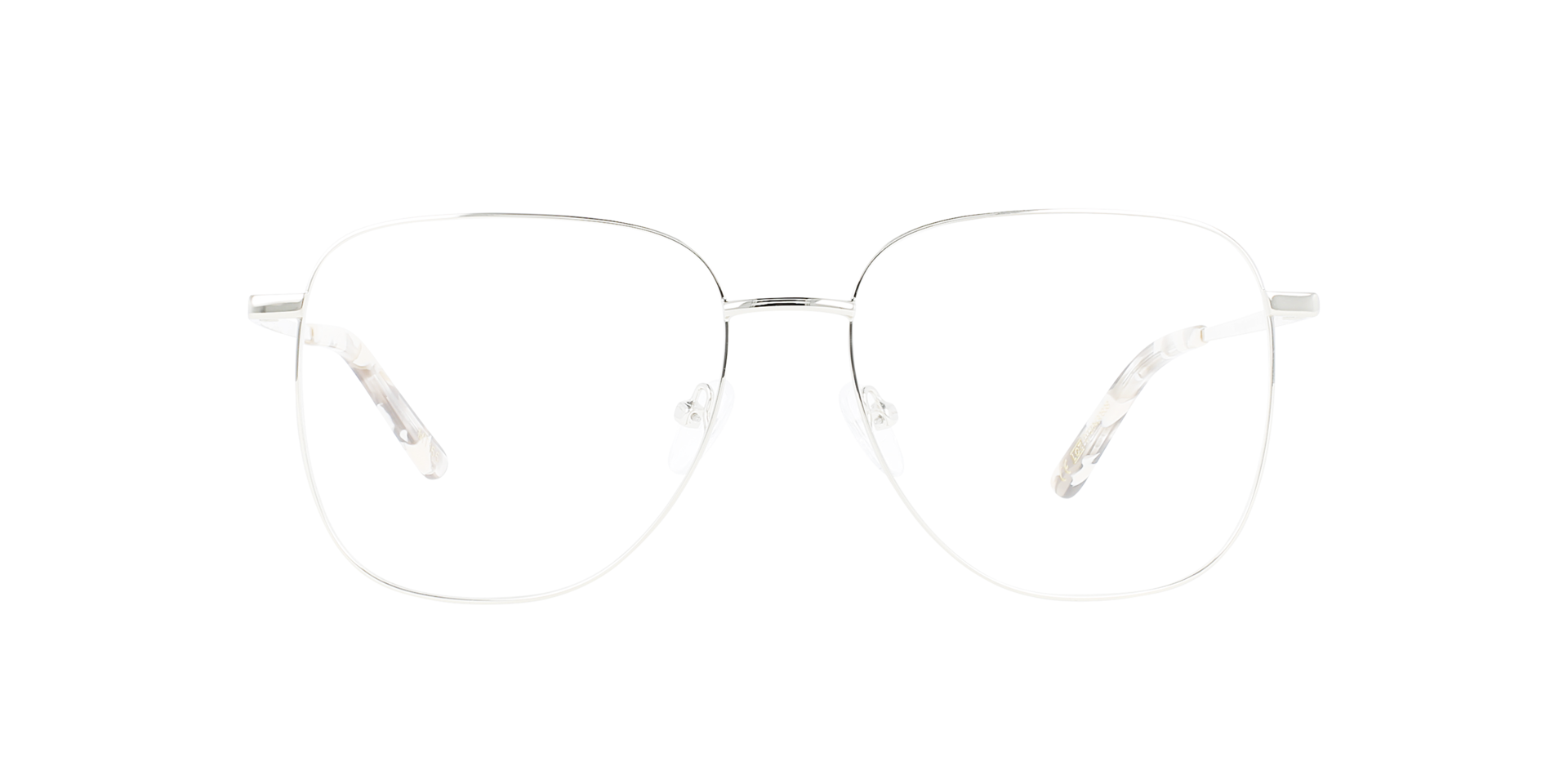 Miley Light Gold Metal MetaalEyeglass Frames van B24, Vooraanzicht