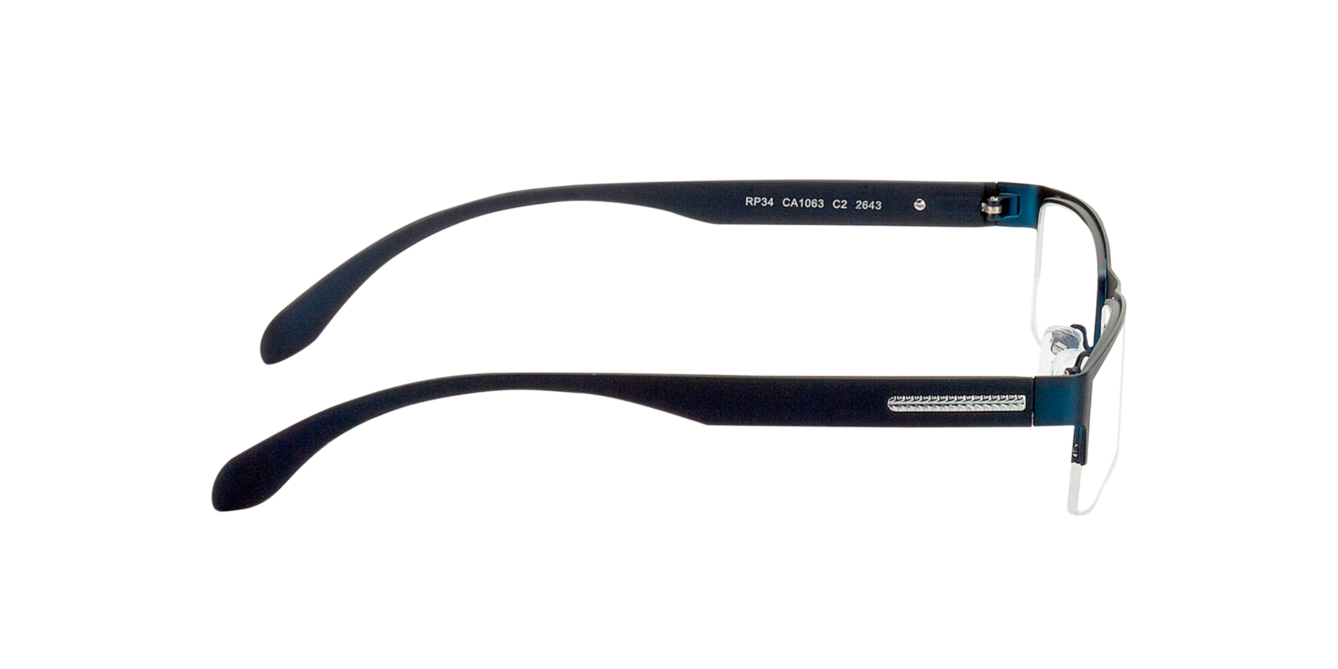 Stanley Blau MetallEyeglass Frames von B24, Seitenansicht