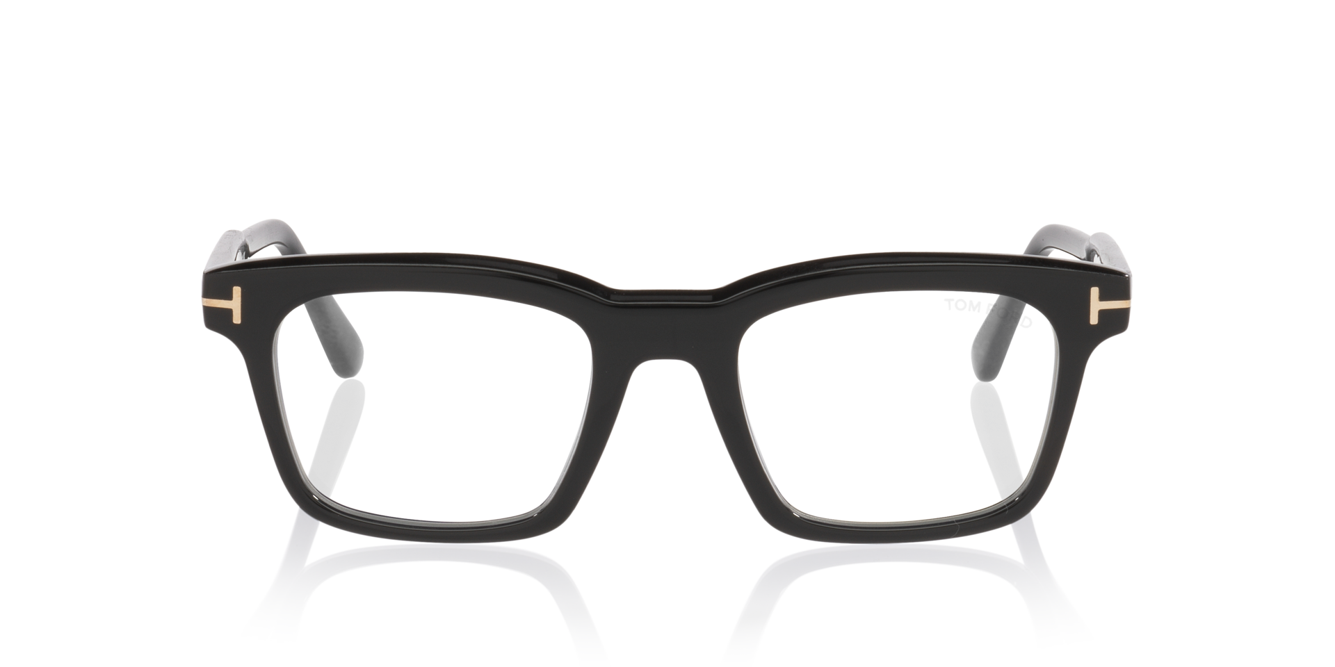 FT6122-B Glänzendes Schwarz AcetatEyeglass Frames von B24, Vorderansicht