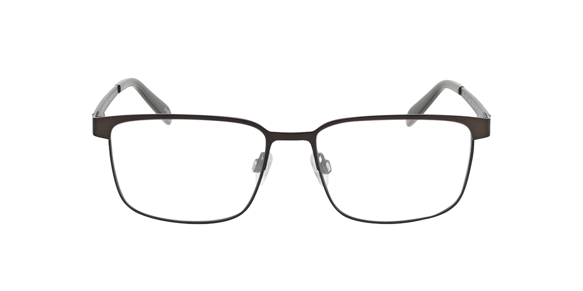 Jerry Matt Grey Brown  &  Matt Green MetallEyeglass Frames von B24, Vorderansicht