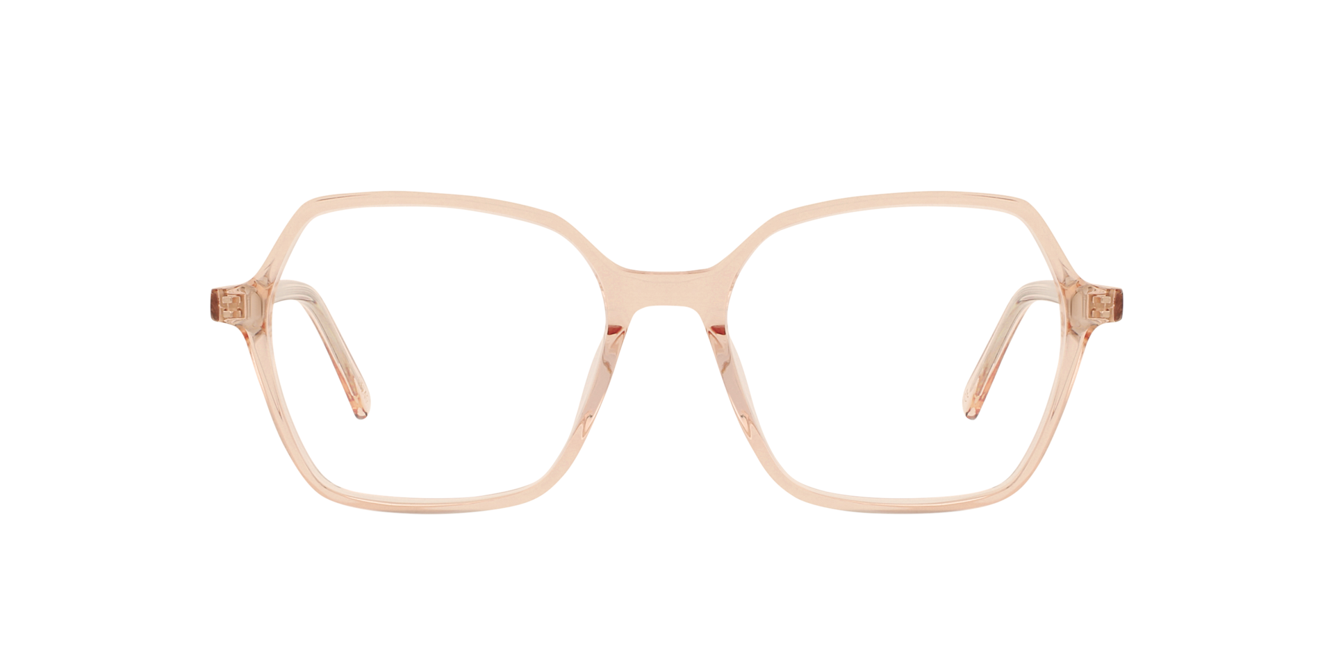 Dalya Crystal Peach AcetaatEyeglass Frames van B24, Vooraanzicht